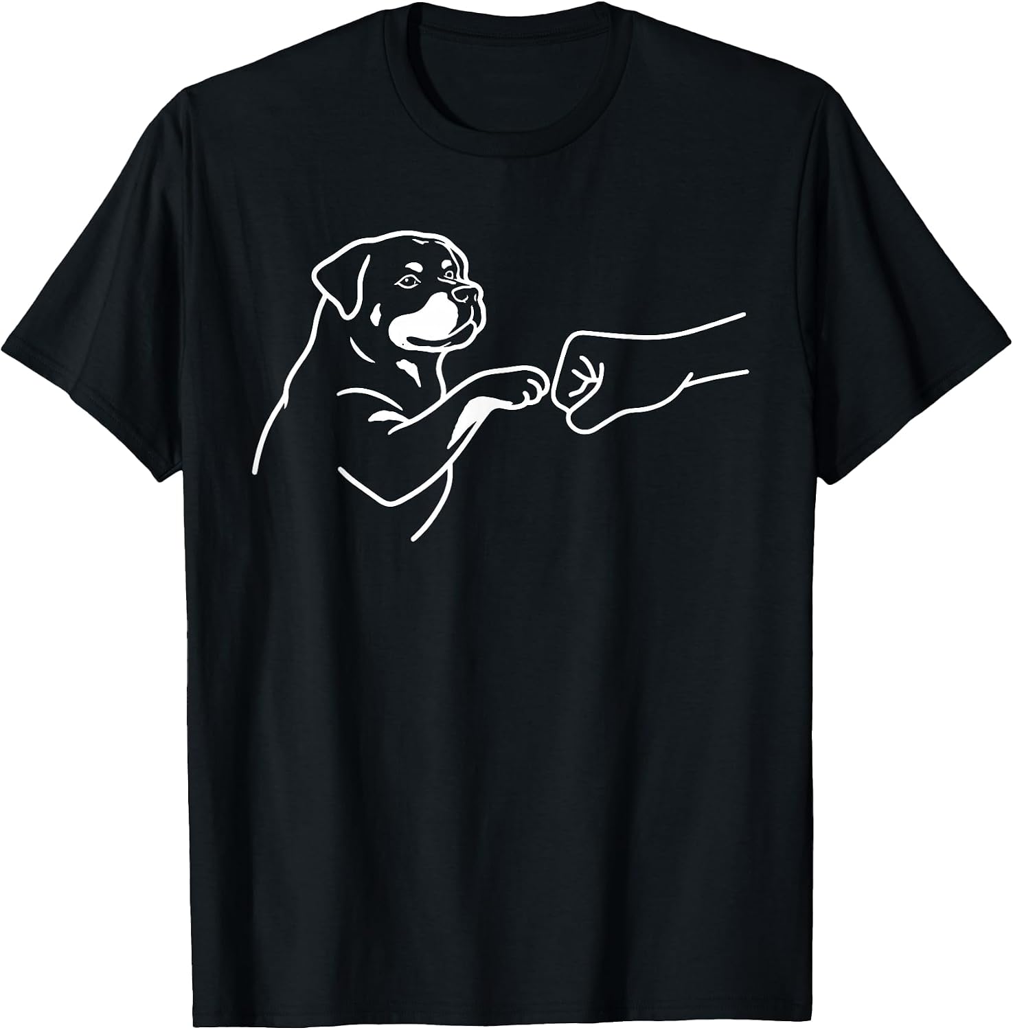 Rottweiler Punch Hand Friendship Fist Bump Dog Lover - Adult & Kids T-Shirts, Sweatshirts & Hoodies apparel design preview 1