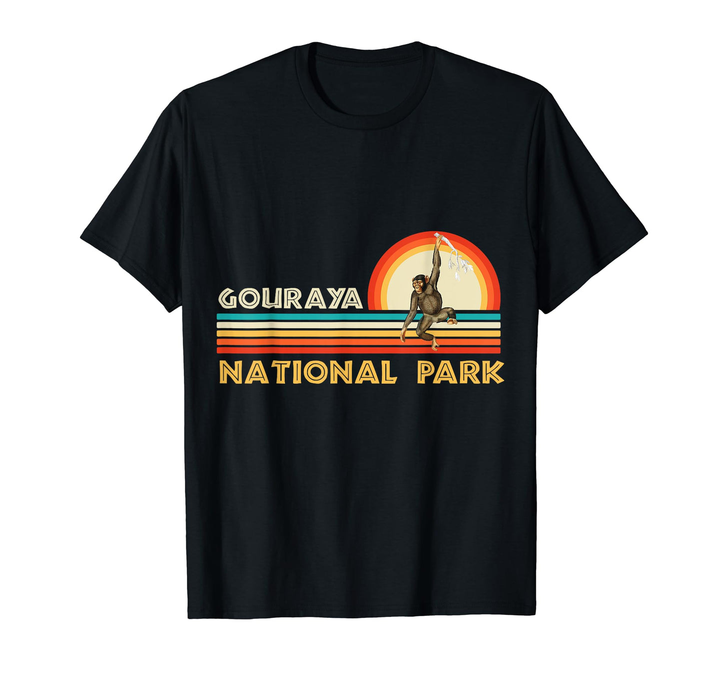 National Park Gouraya Souvenir Monkey T-Shirt - Custom Art Print Unisex - T-Shirt, Sweatshirt, Hoodie