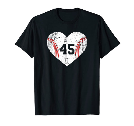 Baseball 45 Jersey Number T-Shirt - Graphic Print for Adults - T-Shirt, Sweatshirt, Hoodie