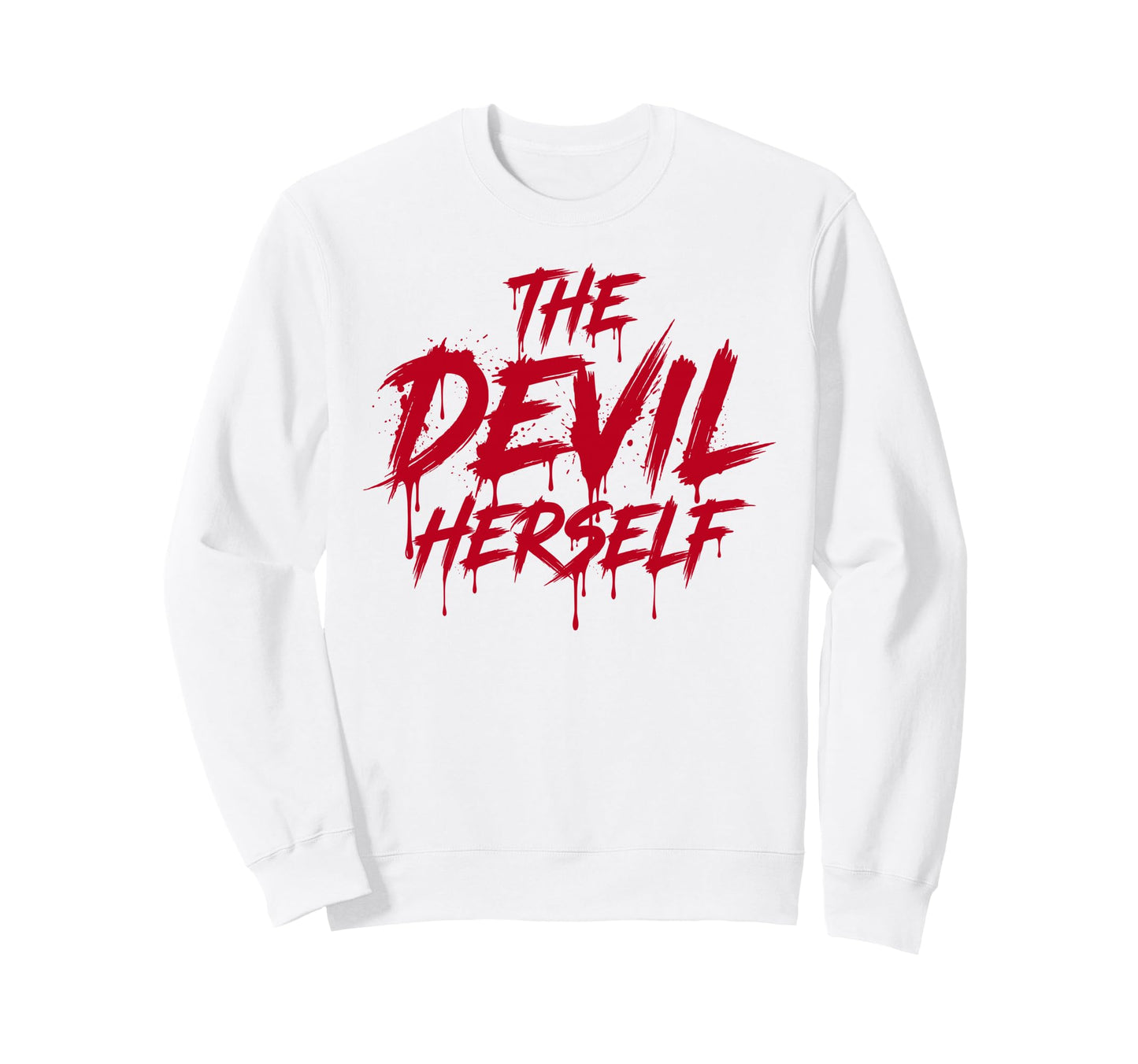 Devil Herself Occult Dark Feminine Sweatshirt - Unique Graphic for Adults - T-Shirt, Sweatshirt, Hoodie