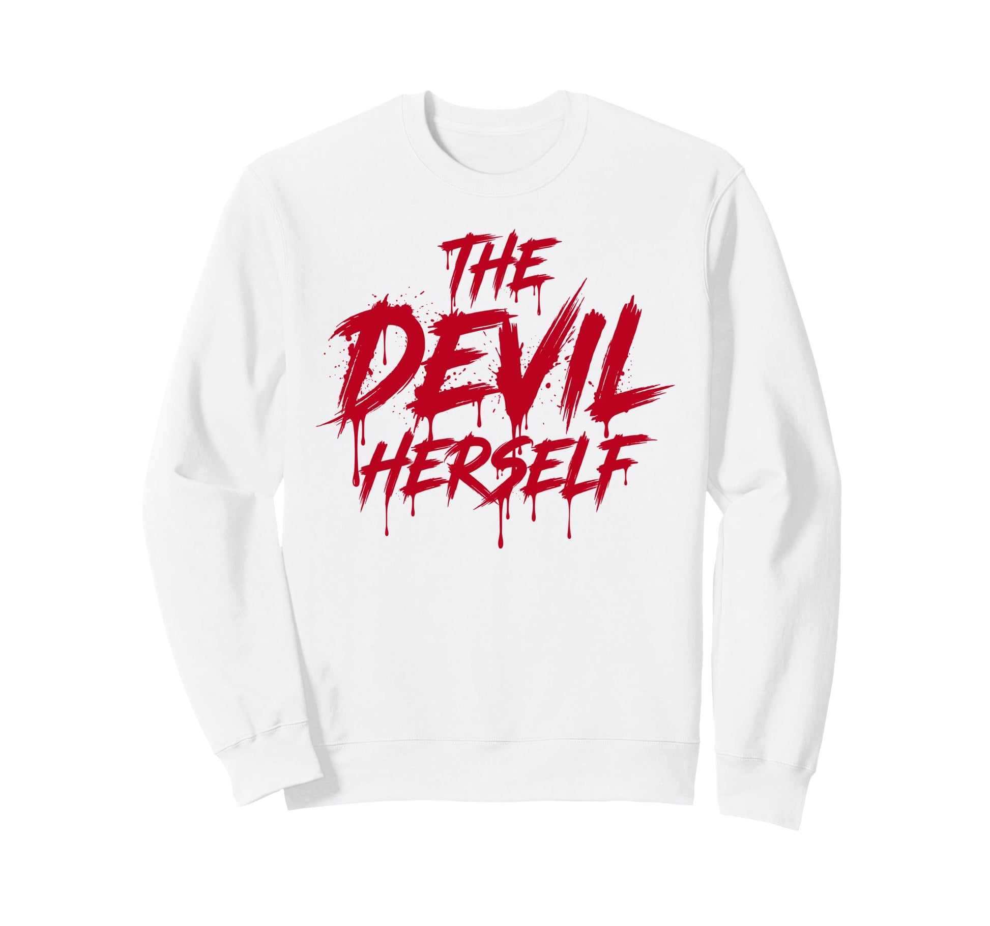 Devil Herself Occult Dark Feminine Sweatshirt - Unique Graphic for Adults - T-Shirt, Sweatshirt, Hoodie