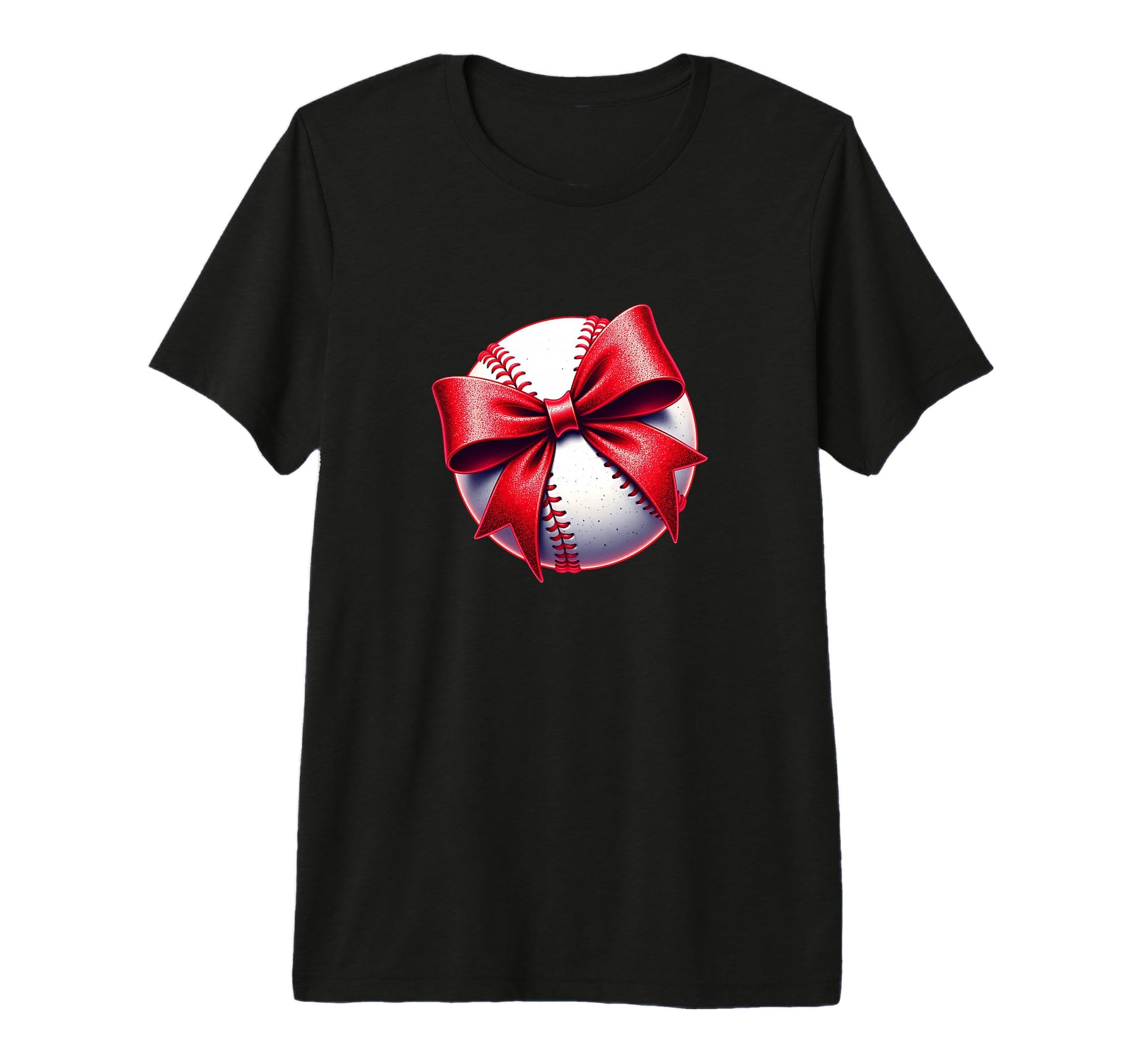 Festive Baseball Bow Baseball Lovers T-Shirt - Aesthetic Graphic Men Women - T-Shirt, Sweatshirt, Hoodie