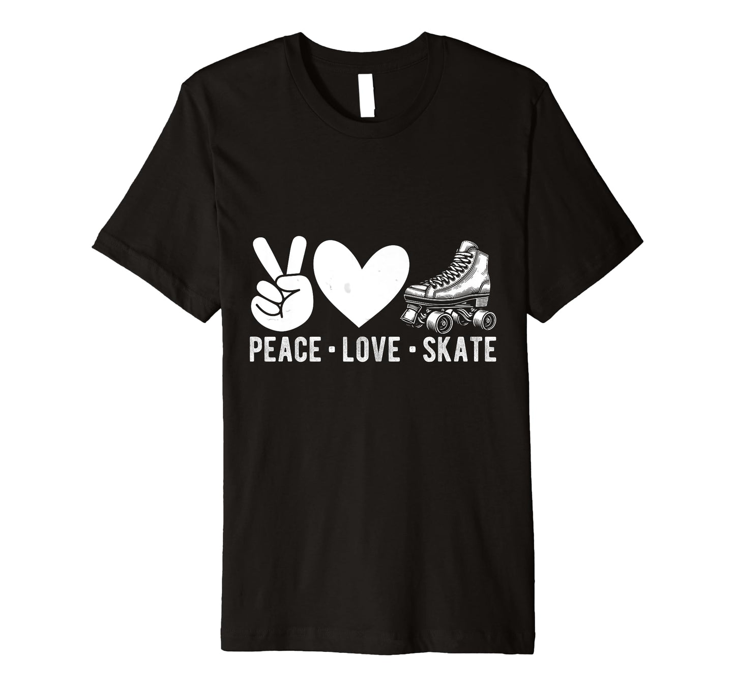 Peace Love Skate Roller Skating T-Shirt - Aesthetic Graphic Men Women - T-Shirt, Sweatshirt, Hoodie