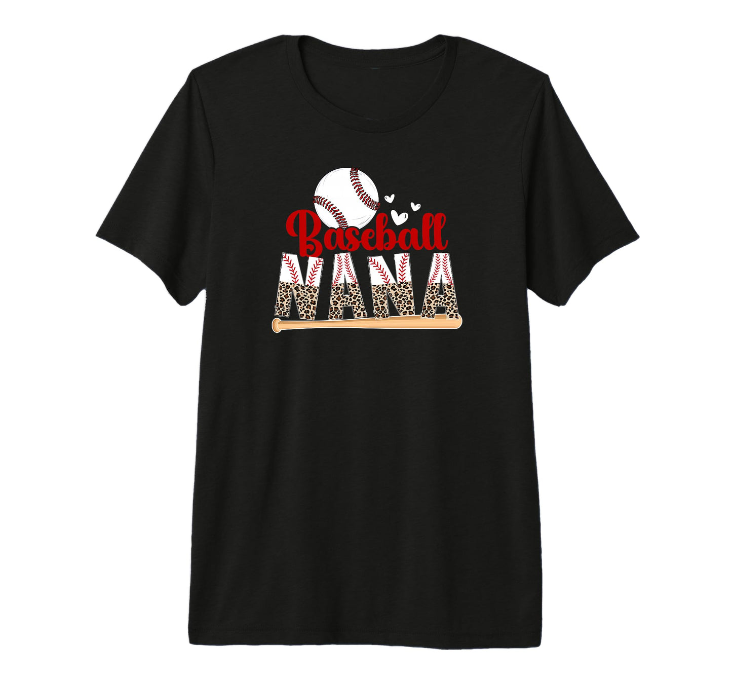 Baseball Nana Leopard Nana Baseball T-Shirt - Graphic Print for Adults - T-Shirt, Sweatshirt, Hoodie