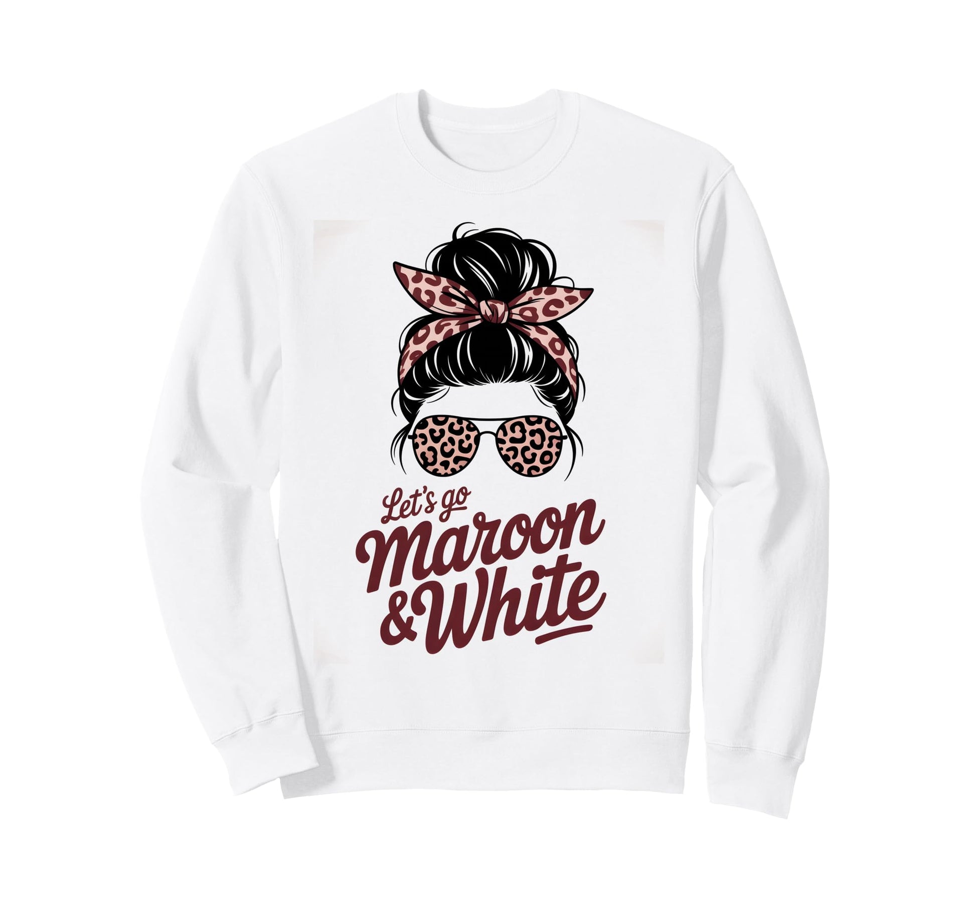Maroon White Vibes Only Field Day Sweatshirt - Novelty Apparel for Adults - T-Shirt, Sweatshirt, Hoodie
