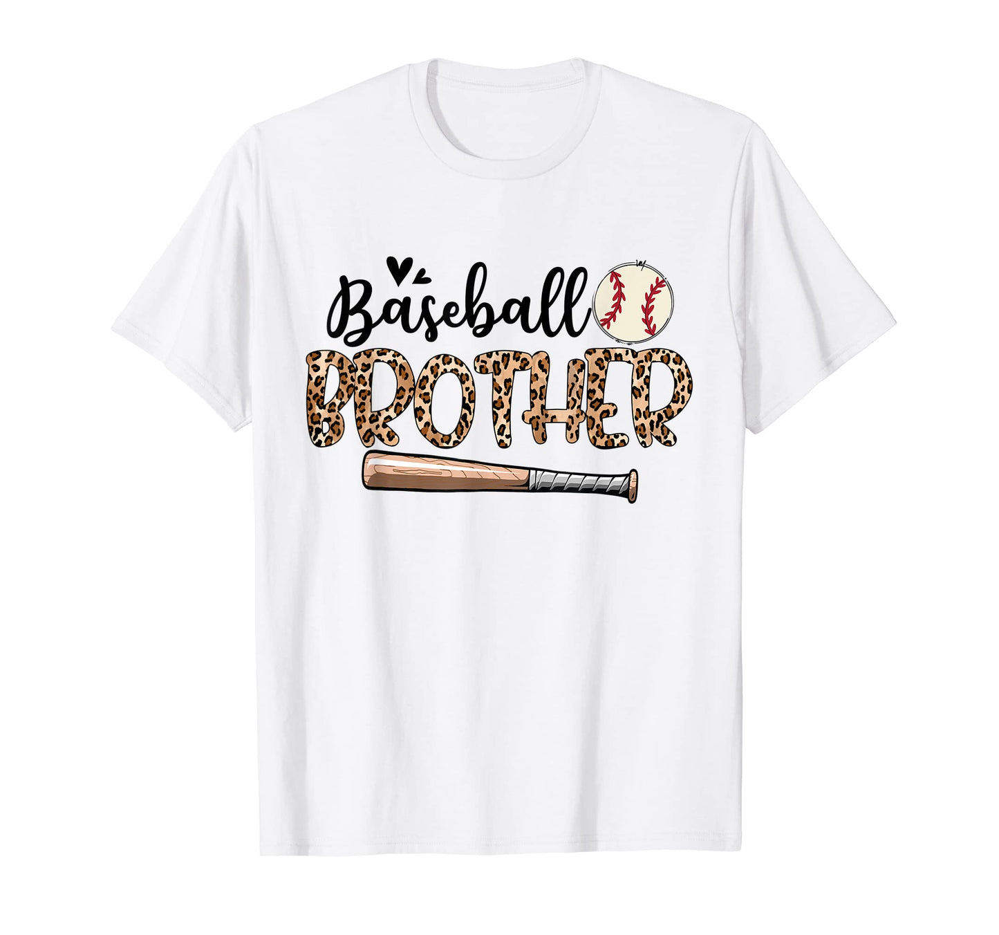 Funny Baseball Brother Leopard T-Shirt - Fun Novelty Design for Adults - T-Shirt, Sweatshirt, Hoodie