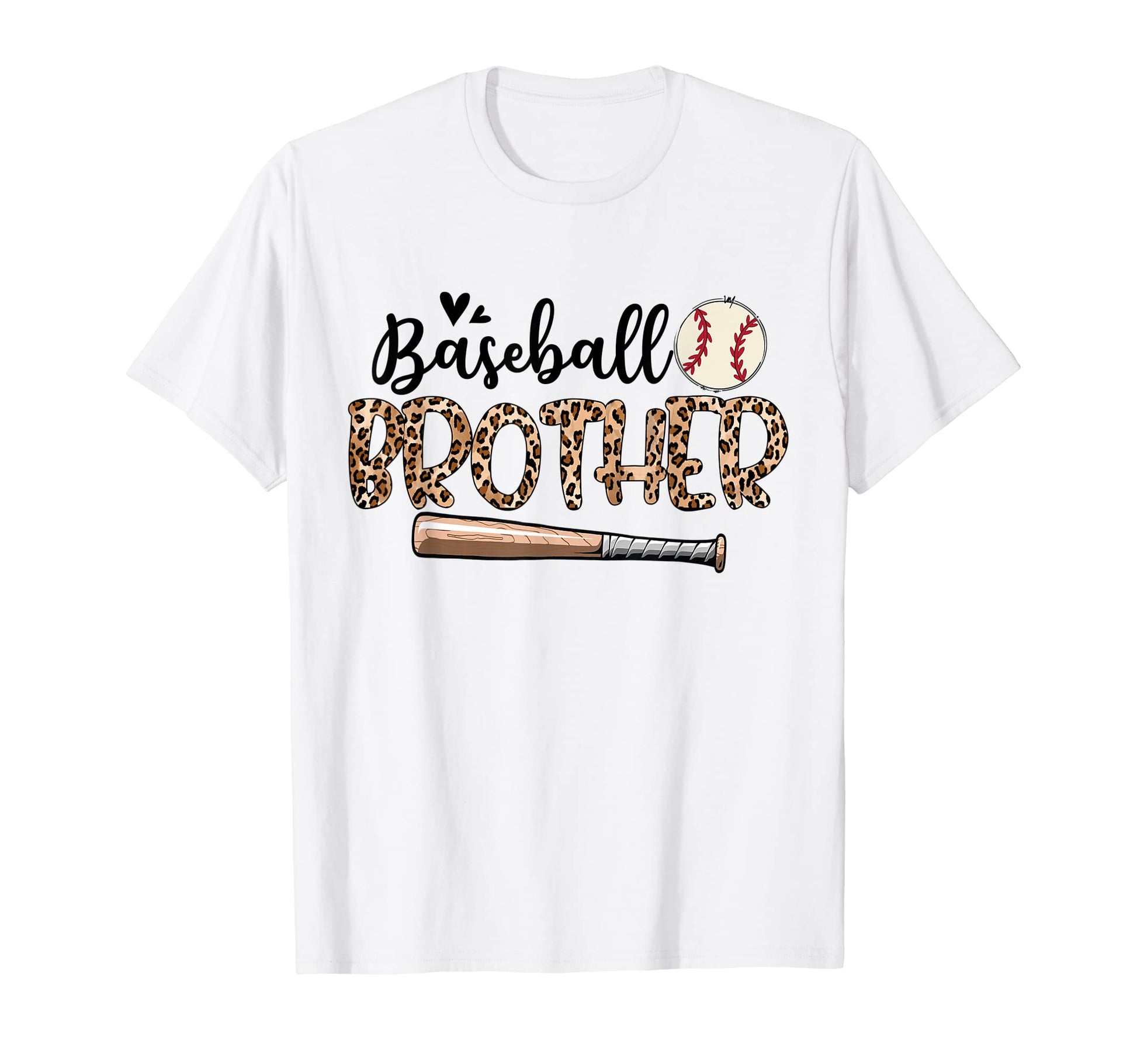 Funny Baseball Brother Leopard T-Shirt - Fun Novelty Design for Adults - T-Shirt, Sweatshirt, Hoodie