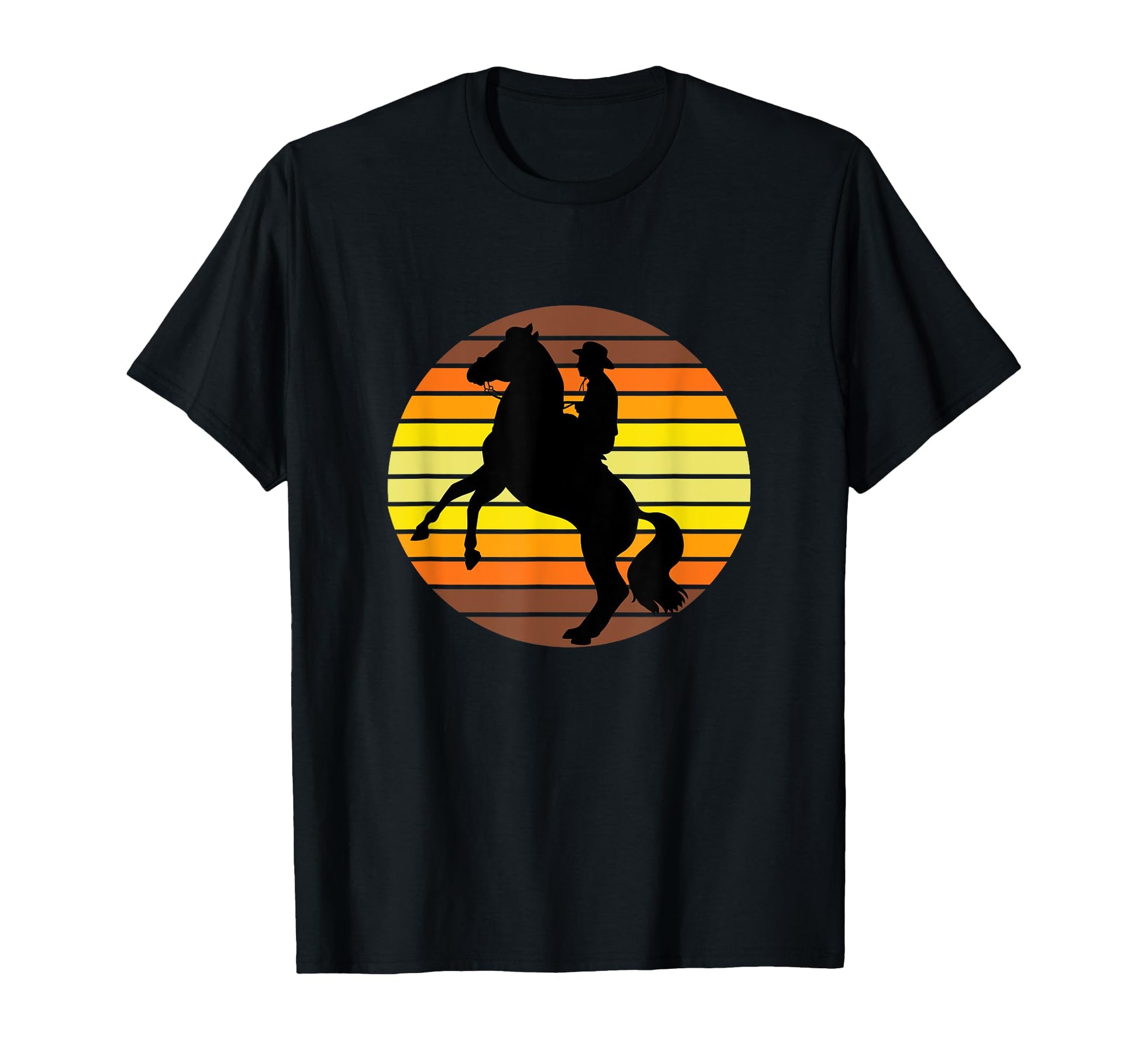 Western Halter Horse Sun Bronco Cowboy T-Shirt - Graphic Print Men Women - T-Shirt, Sweatshirt, Hoodie