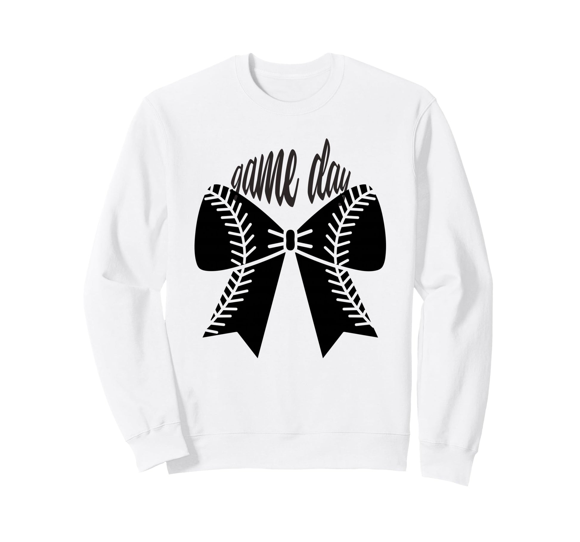 Game Day Baseball Coquette Bow Funny Sweatshirt - Graphic Print for Adults - T-Shirt, Sweatshirt, Hoodie