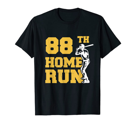 88Th Home Run Baseball Funny 88Th Birthday T-Shirt - Trendy Graphic Unisex - T-Shirt, Sweatshirt, Hoodie