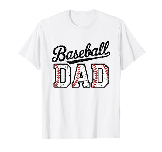 Baseball Dad Sports Lettering T-Shirt - Casual Everyday Wear Unisex - T-Shirt, Sweatshirt, Hoodie
