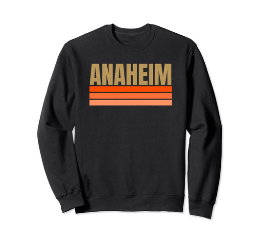 Anaheim Brown Orange Stripes Sweatshirt - Minimalist Print Men Women - T-Shirt, Sweatshirt, Hoodie