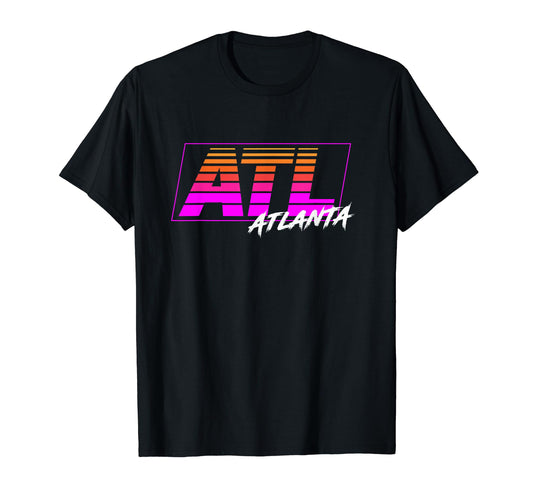 Atl Atlanta Georgia 80S Box T-Shirt - Casual Everyday Wear for Adults - T-Shirt, Sweatshirt, Hoodie