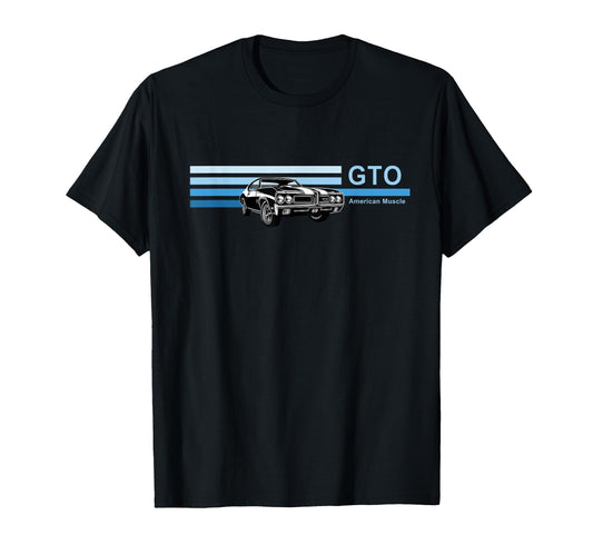 1969 Gto Cars American Muscle Car Art T-Shirt - Custom Art Print Men Women - T-Shirt, Sweatshirt, Hoodie
