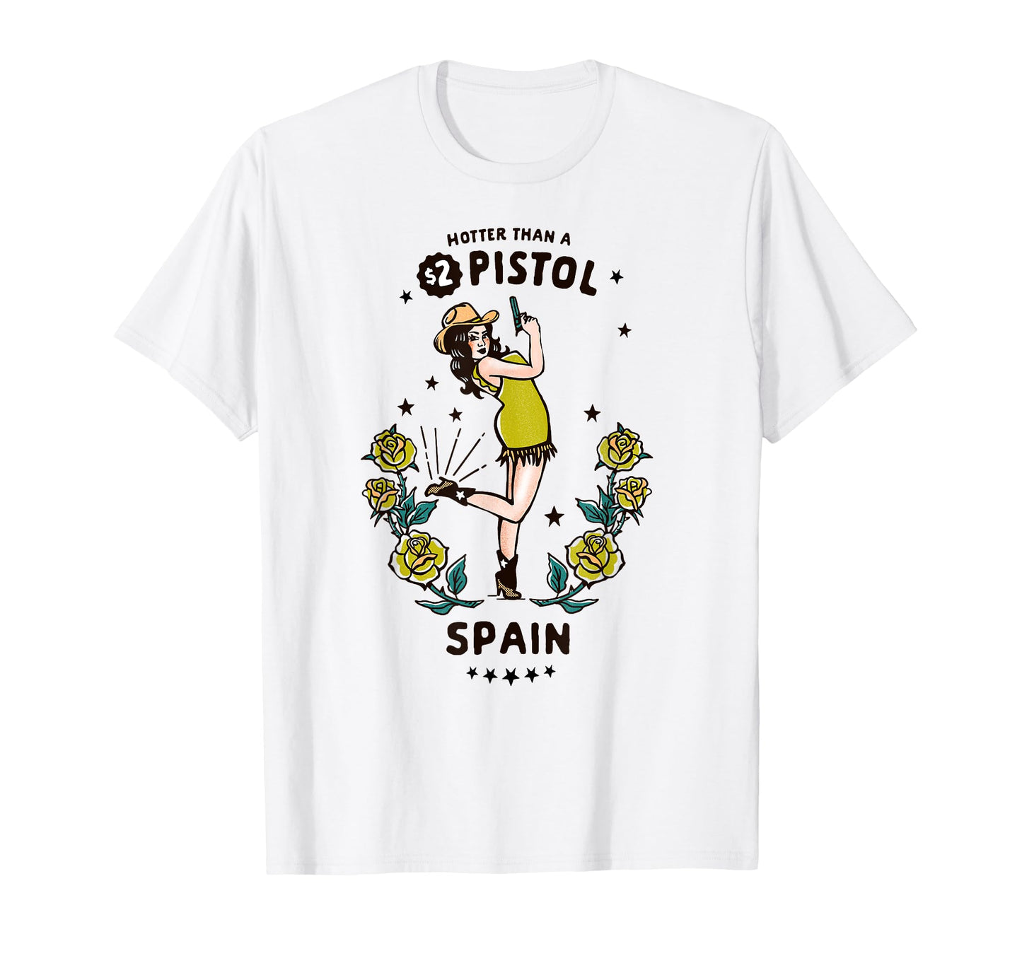 Funny Spain European Travel Western Cowgirl T-Shirt - Graphic Print Unisex - T-Shirt, Sweatshirt, Hoodie