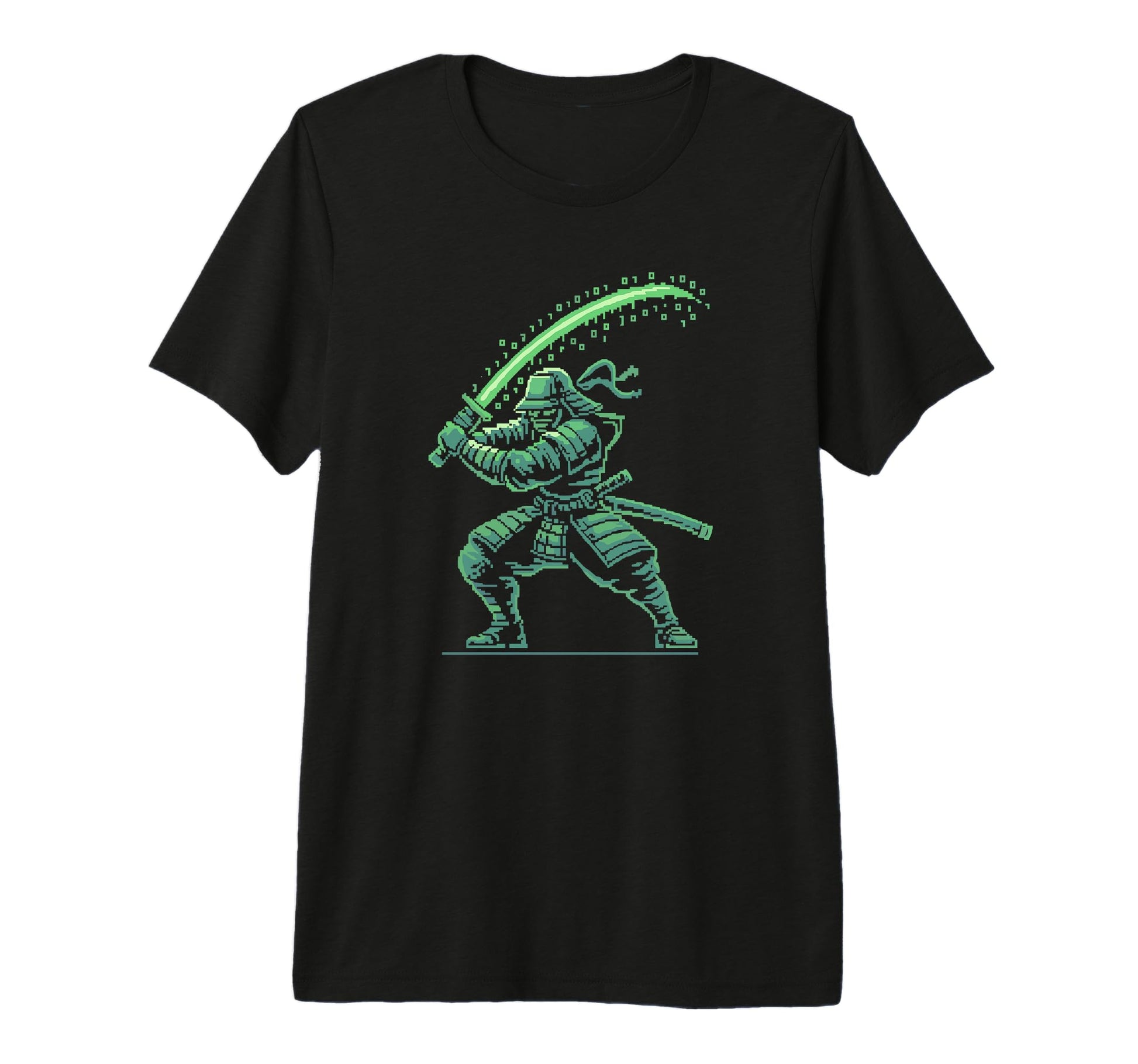 Pixel Samurai Warrior Arcade Gamer Tri T-Shirt - Unique Graphic Men Women - T-Shirt, Sweatshirt, Hoodie