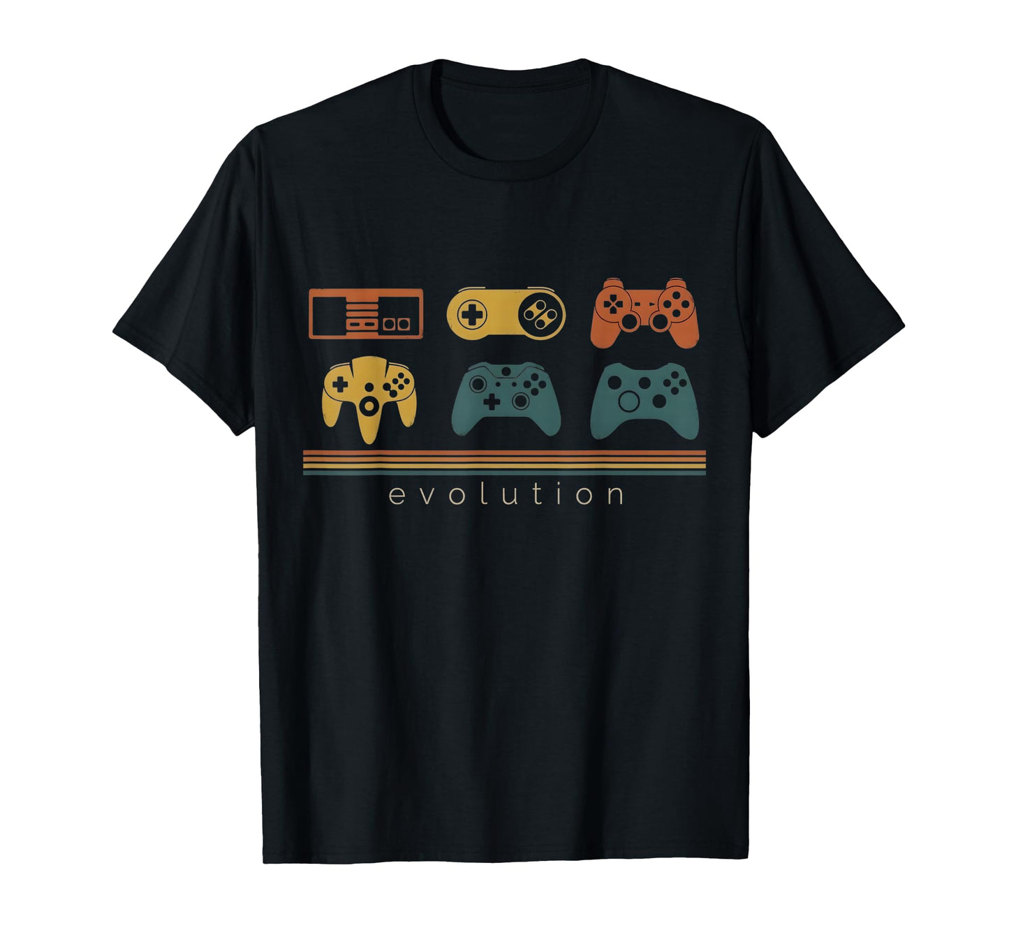 Gaming Evolution Gamers Controller T-Shirt - Custom Art Print Men Women - T-Shirt, Sweatshirt, Hoodie