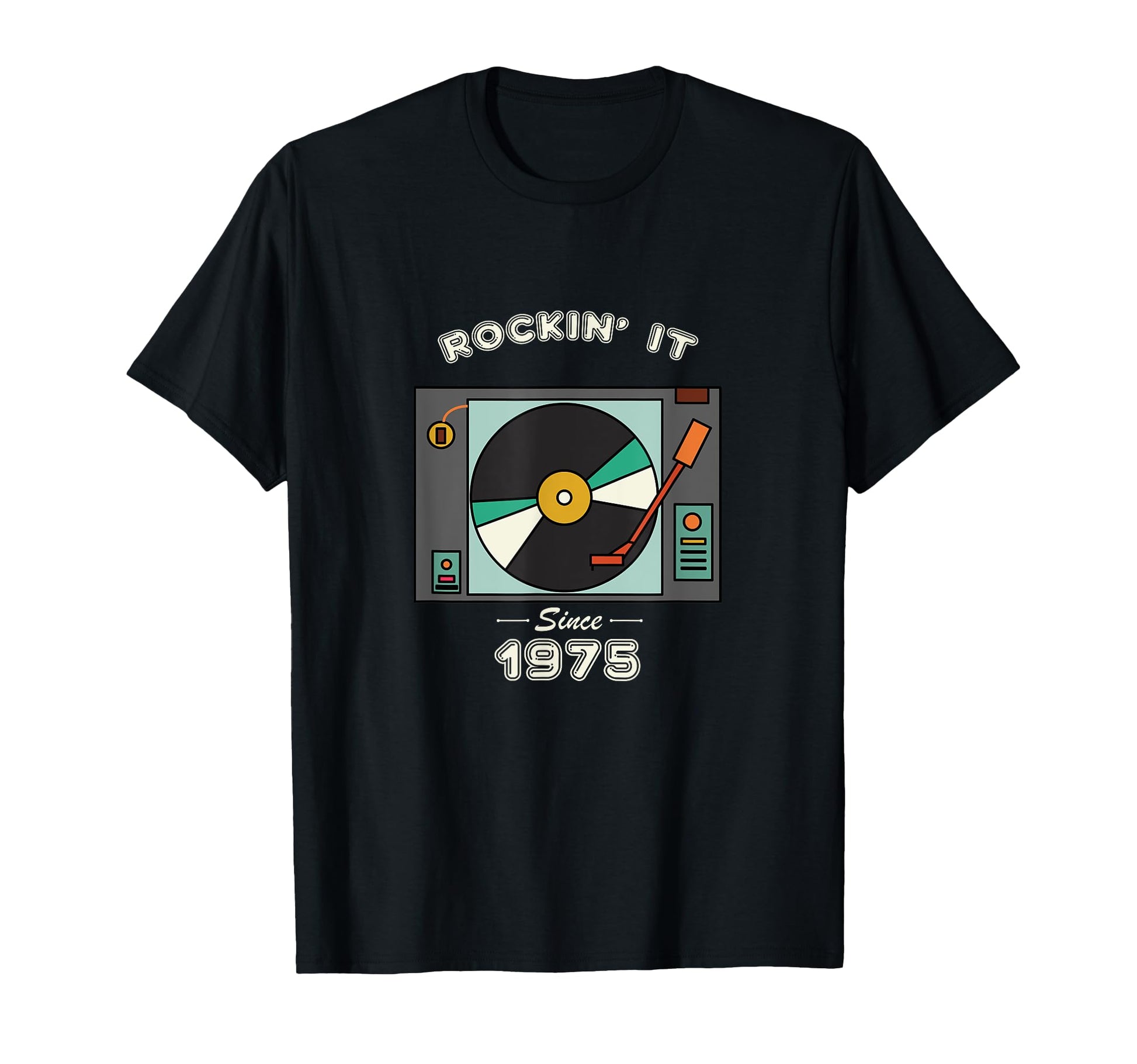1975 Record Player Vinyl Lovers T-Shirt - Minimalist Print for Adults - T-Shirt, Sweatshirt, Hoodie