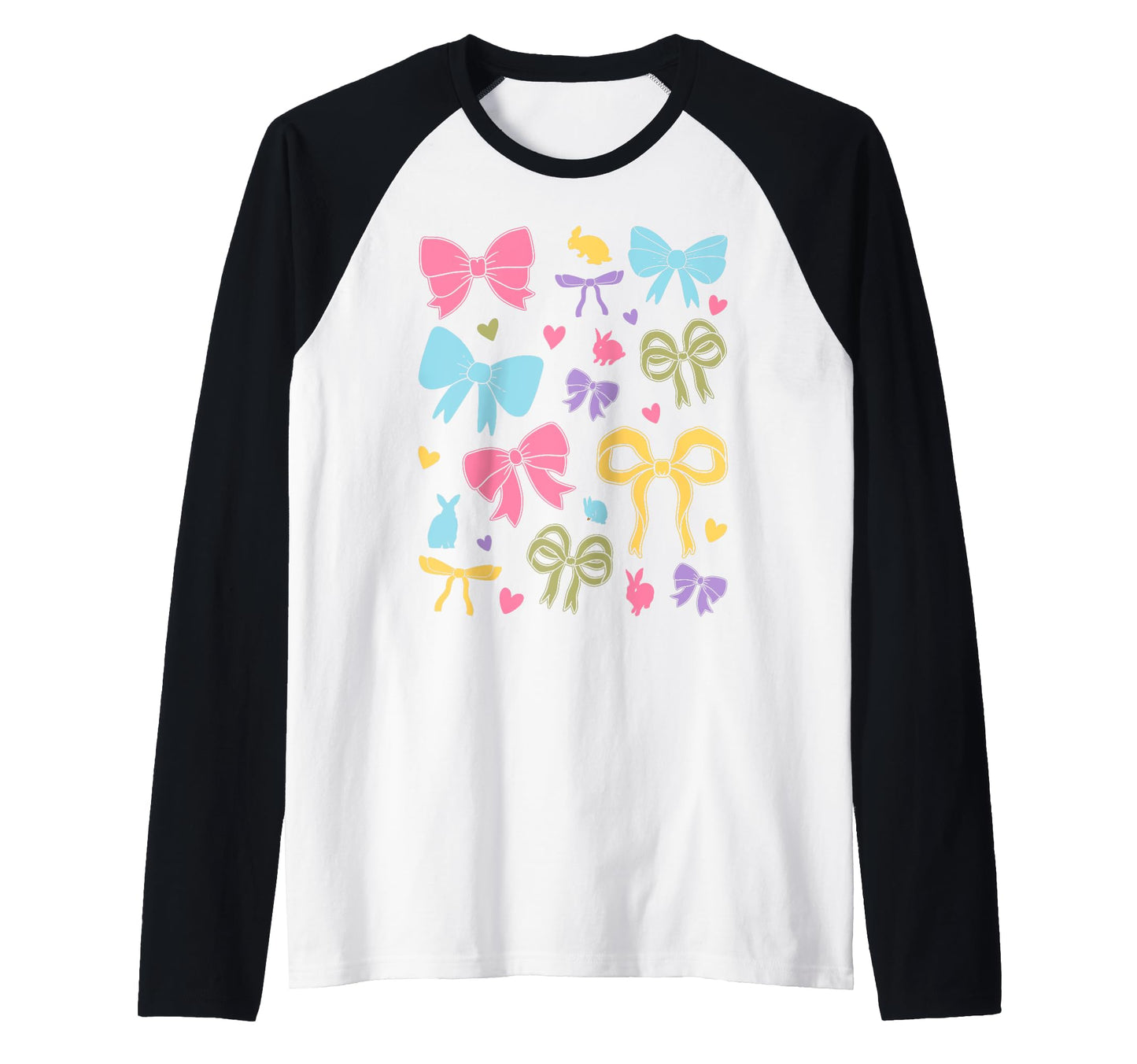 Bows Rabbits Hearts Gift Ladies Nice Hoodie - Unique Graphic for Adults - T-Shirt, Sweatshirt, Hoodie
