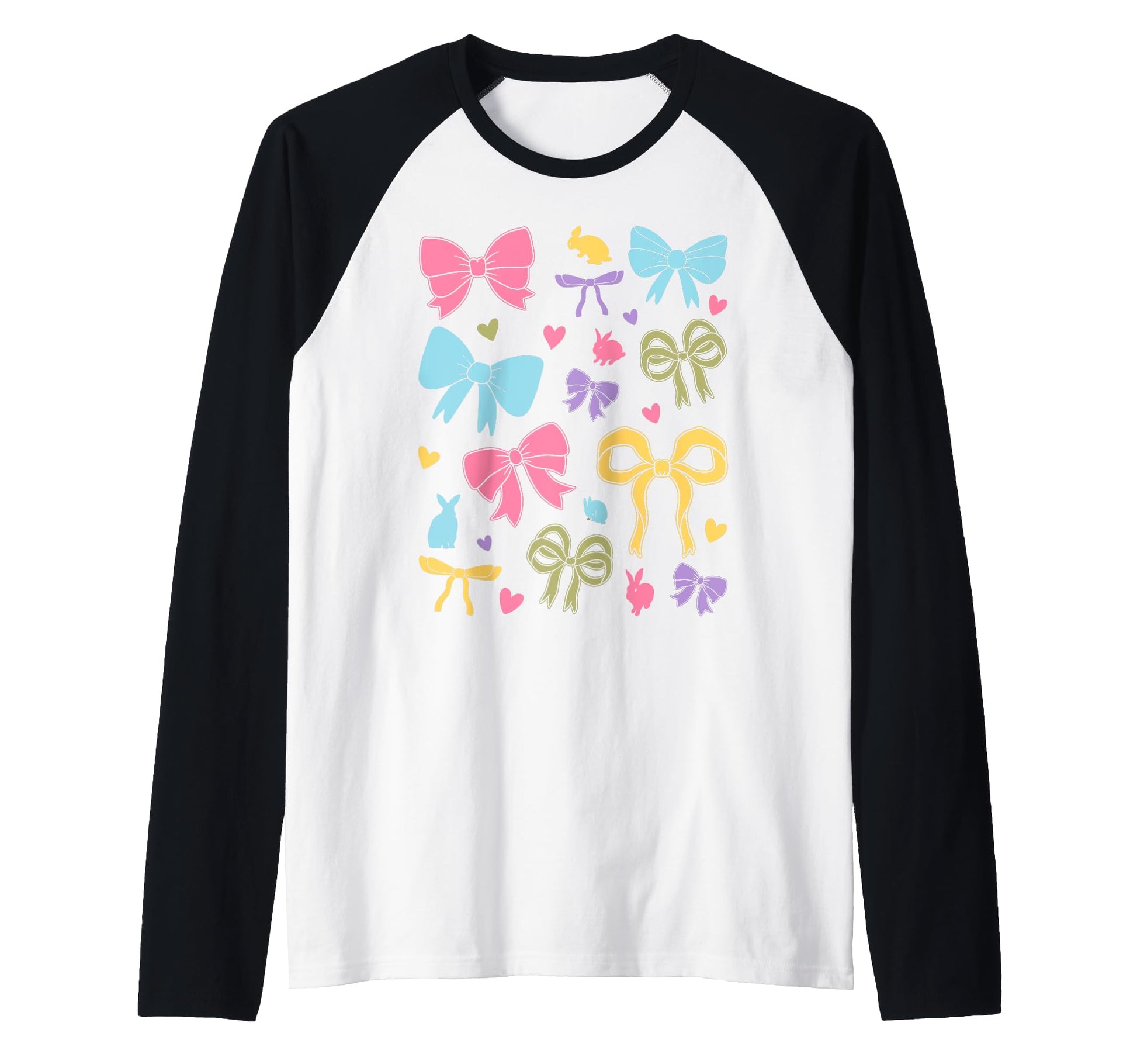 Bows Rabbits Hearts Gift Ladies Nice Hoodie - Unique Graphic for Adults - T-Shirt, Sweatshirt, Hoodie