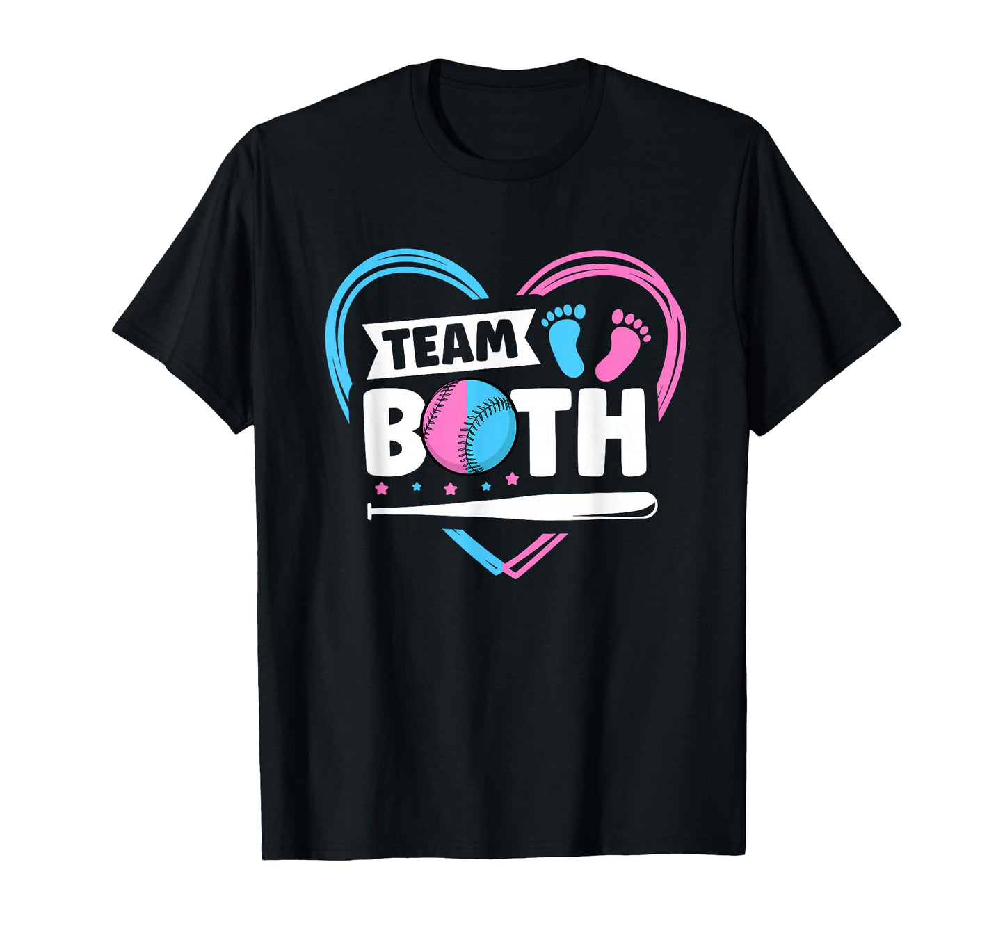 Team Both Baseball Gender Reveal T-Shirt - Trendy Graphic Unisex - T-Shirt, Sweatshirt, Hoodie