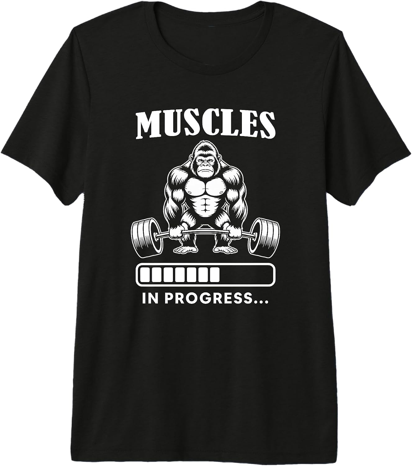 Muscles Training Weightlifting Gorilla Lovers Art - Adult & Kids T-Shirts, Sweatshirts & Hoodies apparel design preview 1
