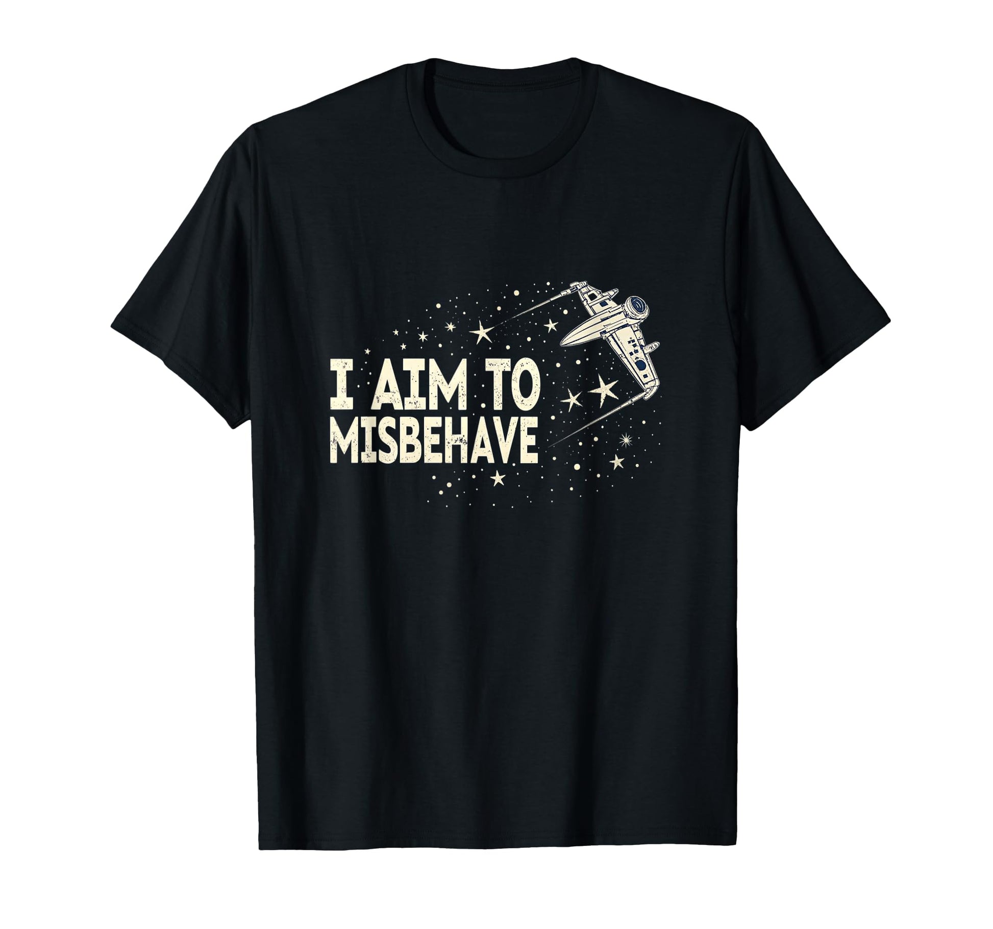 I Aim To Misbehave Space Western T-Shirt - Casual Everyday Wear for Adults - T-Shirt, Sweatshirt, Hoodie