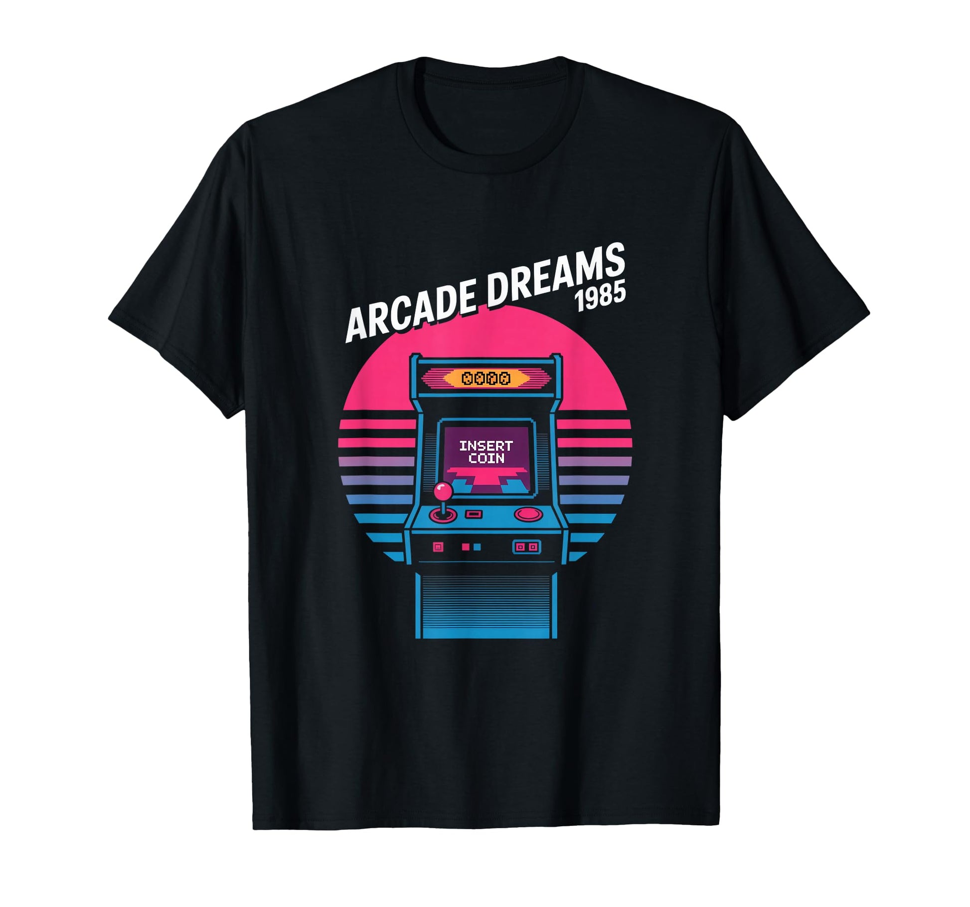 Arcade Dreams 1985 Insert Coin Gaming T-Shirt - Novelty Apparel Men Women - T-Shirt, Sweatshirt, Hoodie