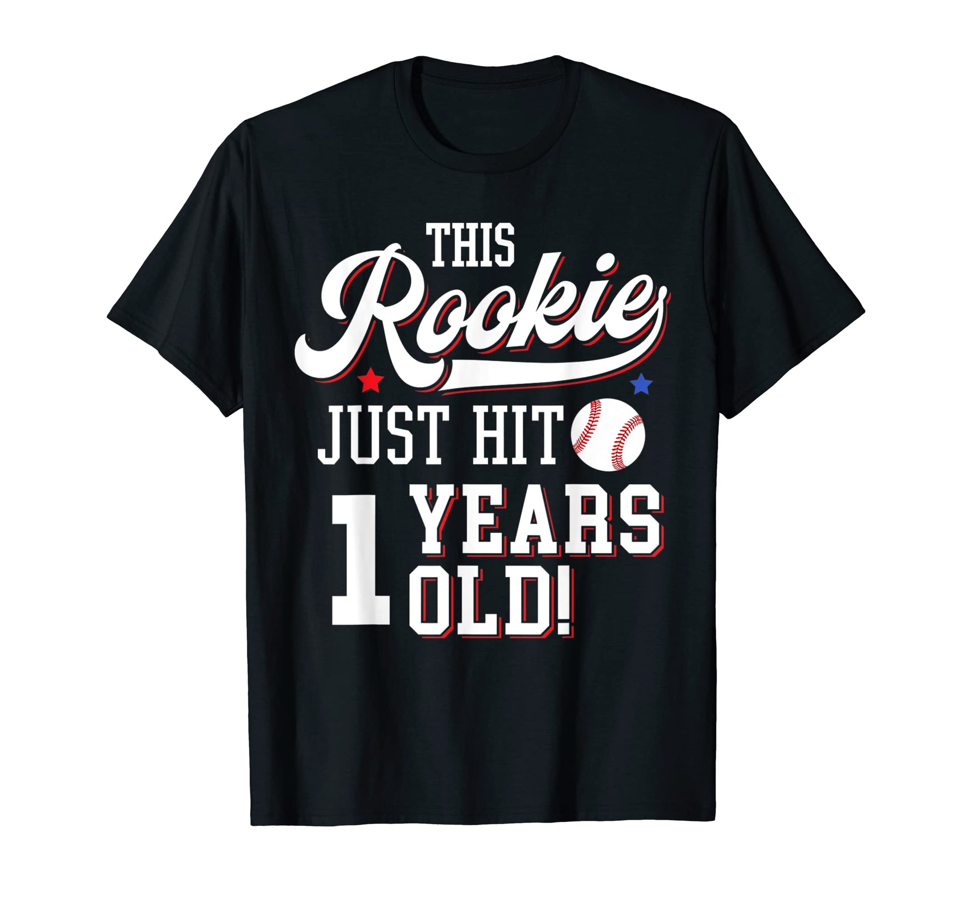 Baseball Birthday Party This Rookie Just T-Shirt - Unique Graphic Unisex - T-Shirt, Sweatshirt, Hoodie