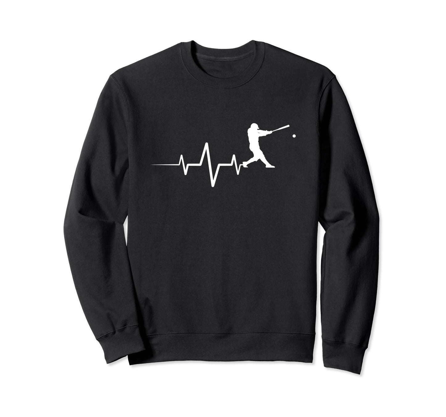 Baseball Heartbeat Baseball Sweatshirt - Streetwear Style Men Women - T-Shirt, Sweatshirt, Hoodie