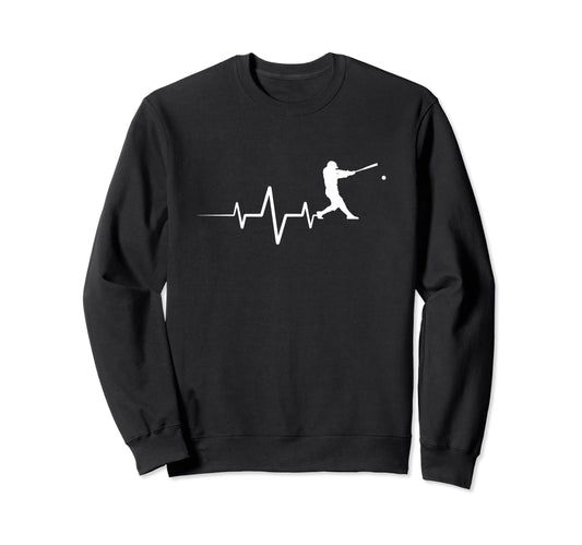 Baseball Heartbeat Baseball Sweatshirt - Streetwear Style Men Women - T-Shirt, Sweatshirt, Hoodie