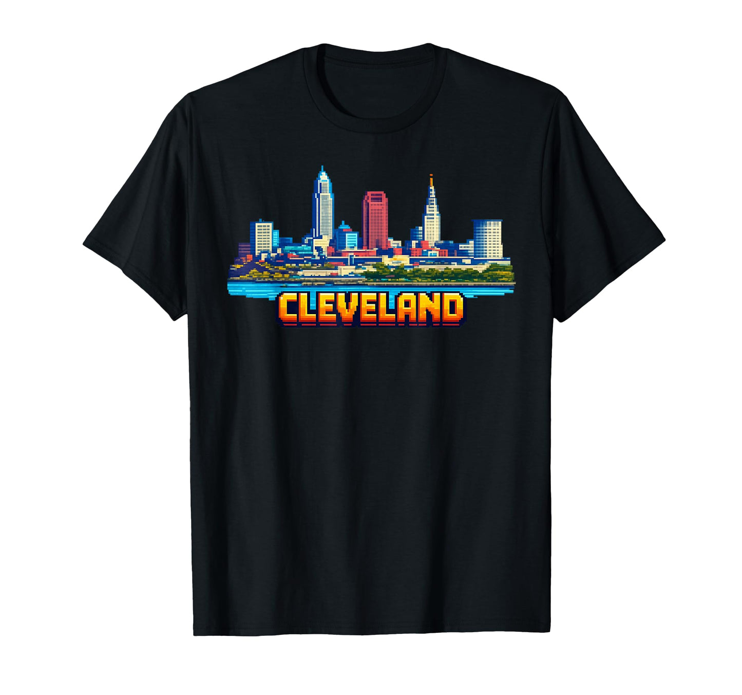 Cleveland 8 Bit Video Arcade Gamer T-Shirt - Novelty Apparel Men Women - T-Shirt, Sweatshirt, Hoodie