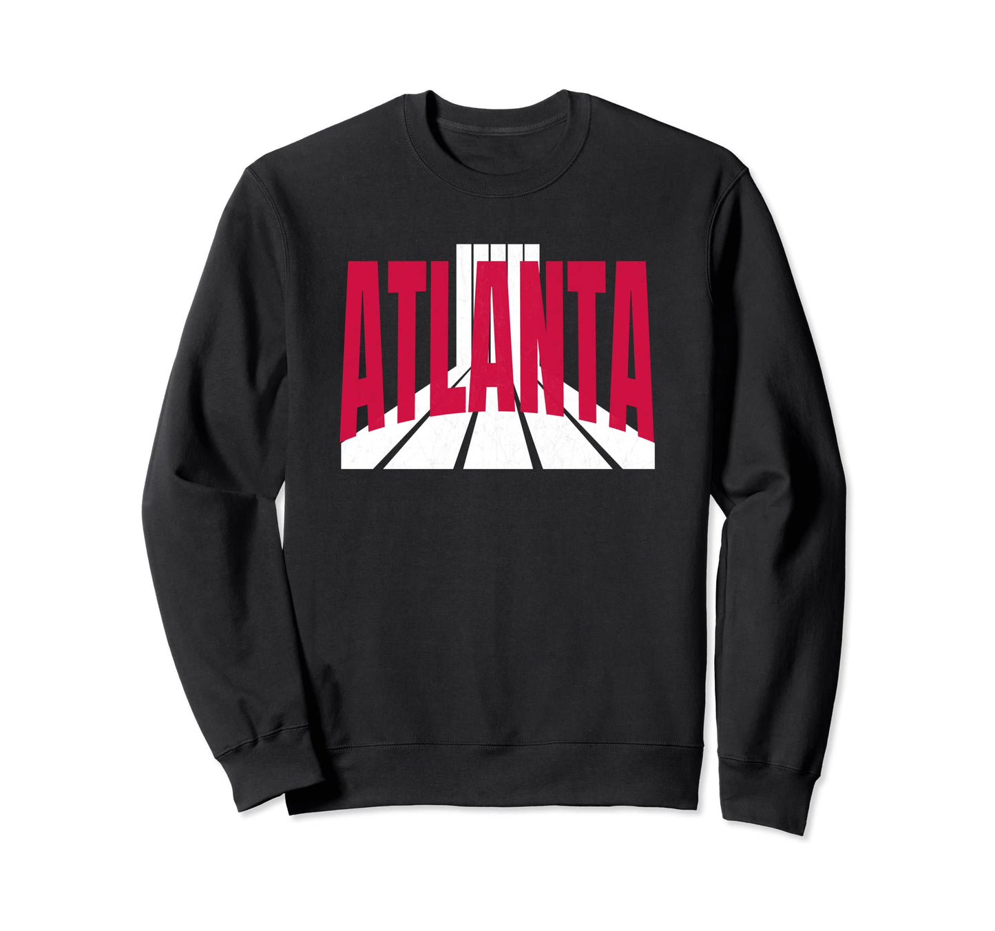 Fun Atlanta Red White Atlanta Georgia Sweatshirt - Graphic Print Unisex - T-Shirt, Sweatshirt, Hoodie