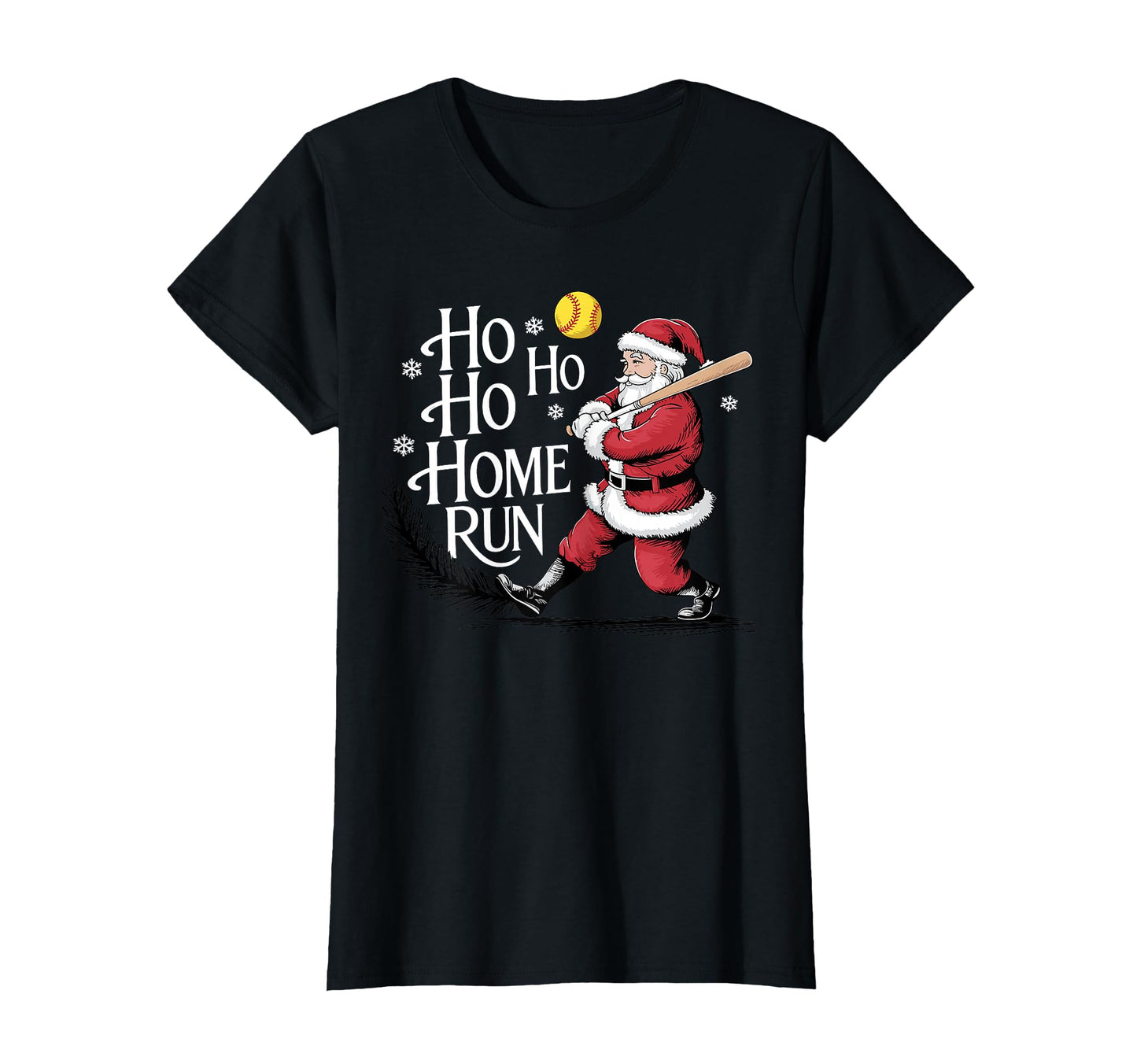 Ho Ho Ho Home Run Santa Softball Spirit T-Shirt - Trendy Graphic Men Women - T-Shirt, Sweatshirt, Hoodie