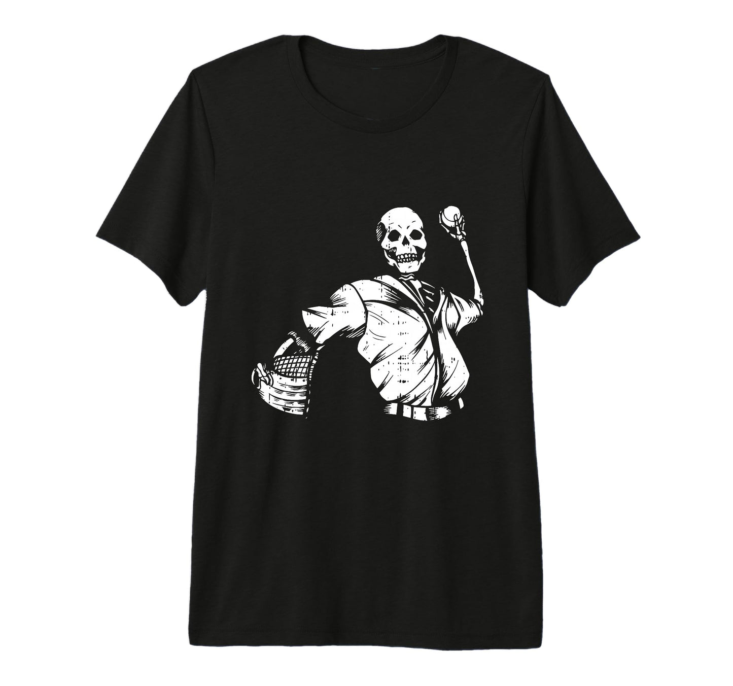 Baseball Skeleton Halloween Funny Skull Tri T-Shirt - Graphic Print Unisex - T-Shirt, Sweatshirt, Hoodie