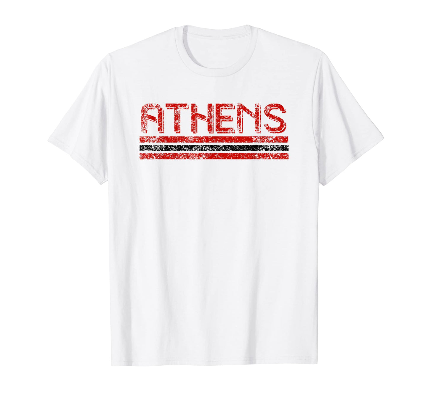 Athens Georgia Weathered Stripe T-Shirt - Casual Everyday Wear Unisex - T-Shirt, Sweatshirt, Hoodie
