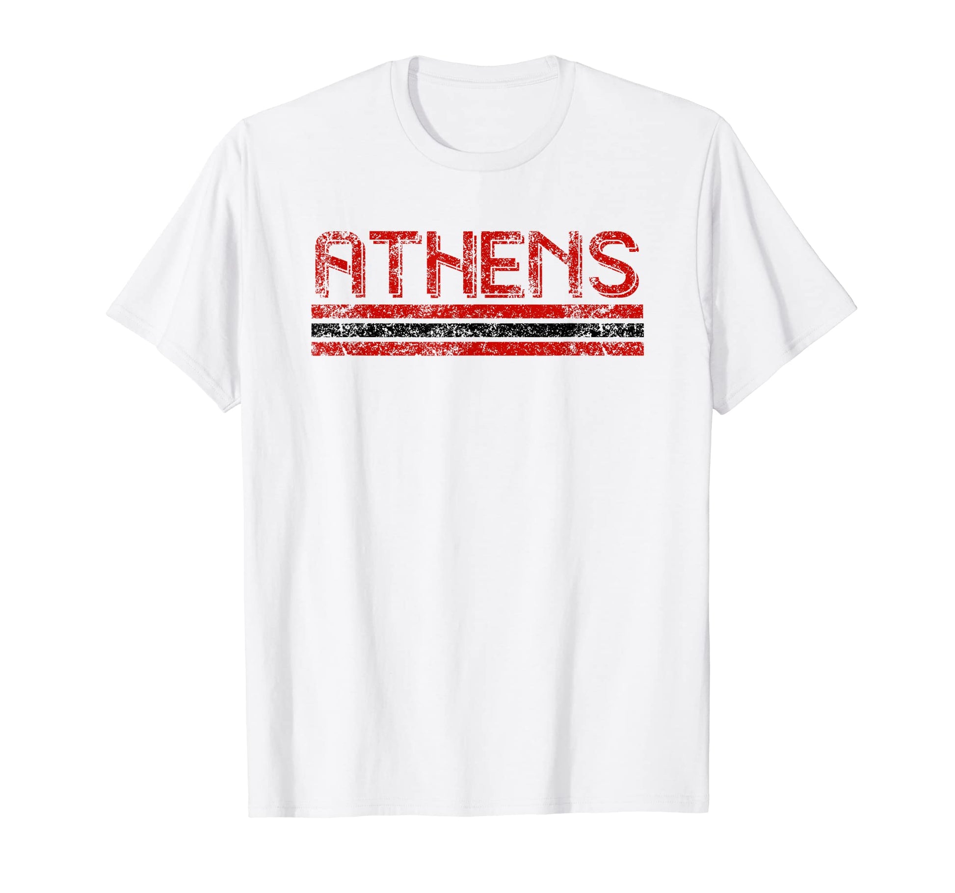 Athens Georgia Weathered Stripe T-Shirt - Casual Everyday Wear Unisex - T-Shirt, Sweatshirt, Hoodie