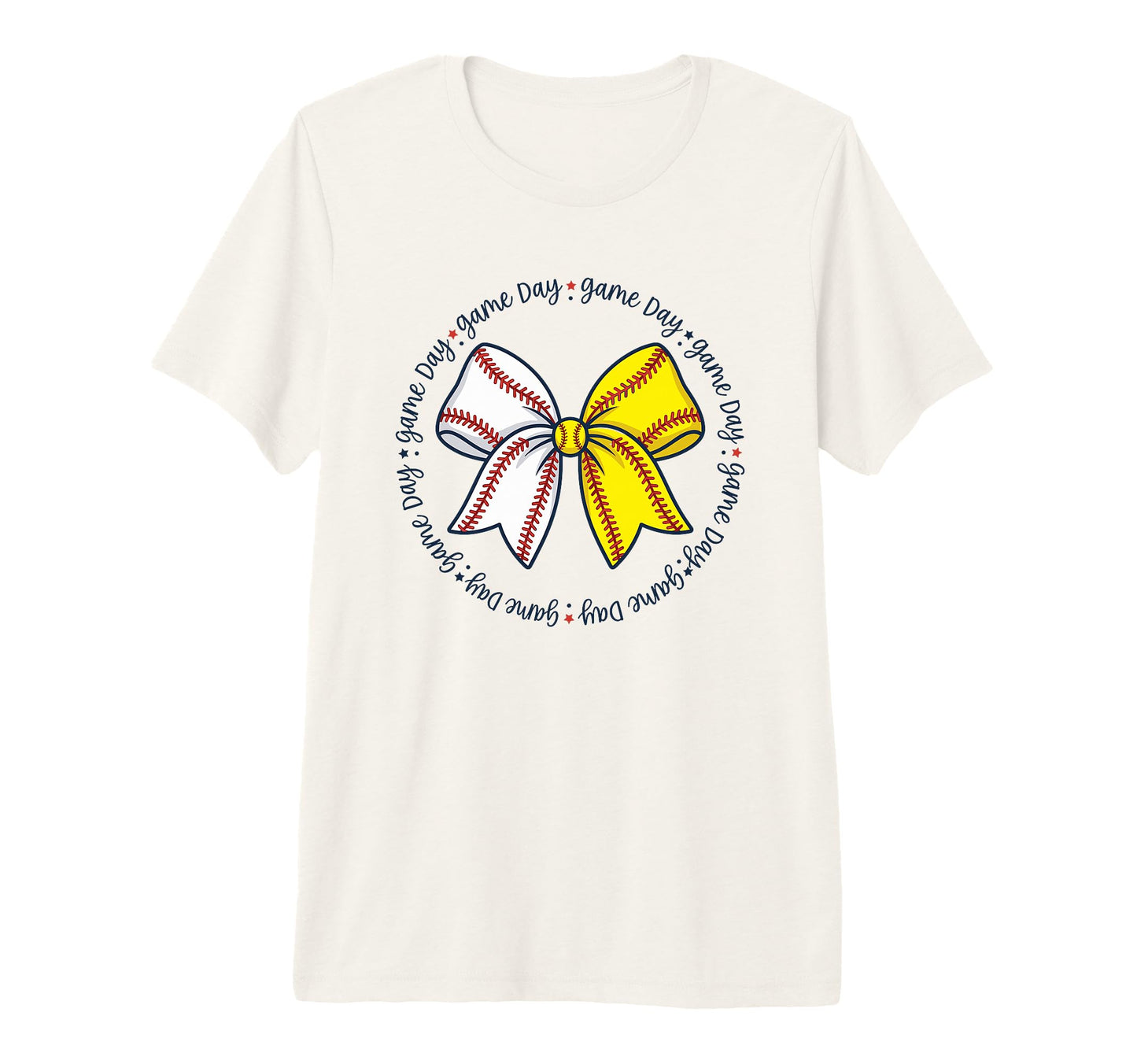 Baseball Softball Coquette Bow Tri Blend T-Shirt - Aesthetic Graphic Unisex - T-Shirt, Sweatshirt, Hoodie
