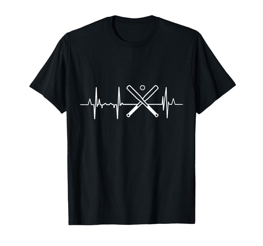 Baseball Heartbeat T Shirts T-Shirt - Casual Everyday Wear Unisex - T-Shirt, Sweatshirt, Hoodie