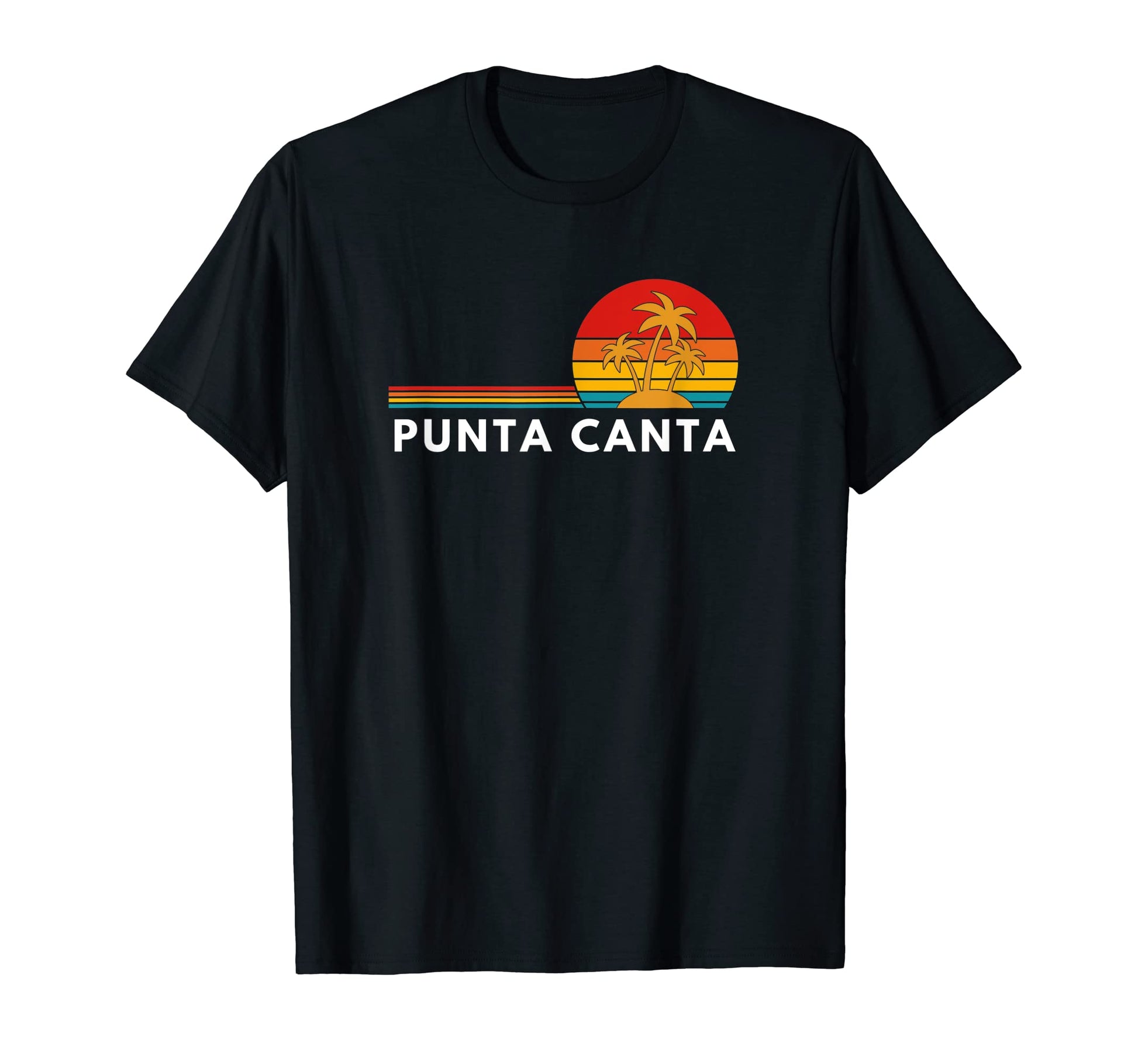 Punta Cana Stripe Palm Tree T-Shirt - Trendy Graphic Men Women - T-Shirt, Sweatshirt, Hoodie
