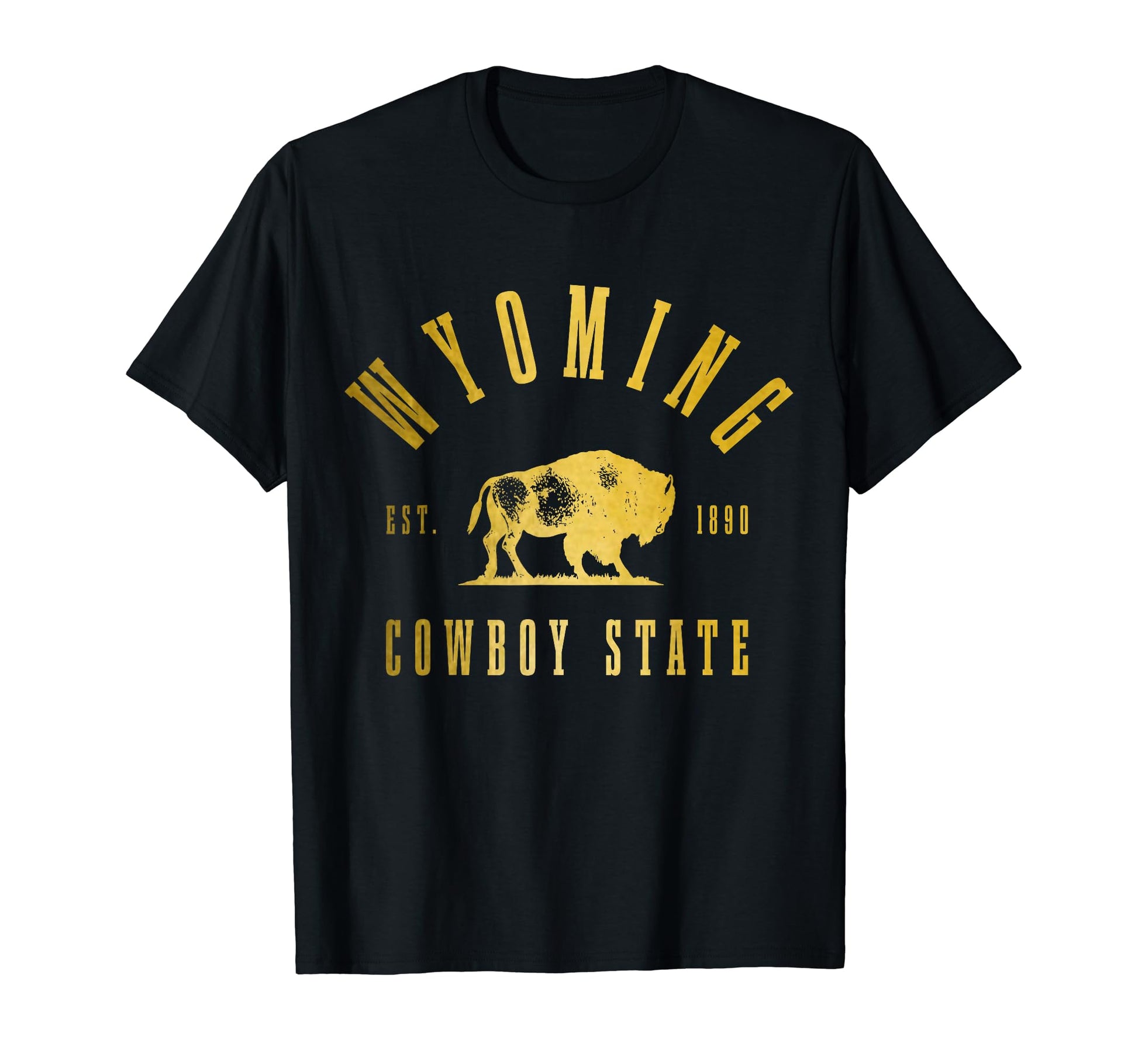 Wyoming Est 1890 Cowboy State Bison T-Shirt - Minimalist Print Men Women - T-Shirt, Sweatshirt, Hoodie