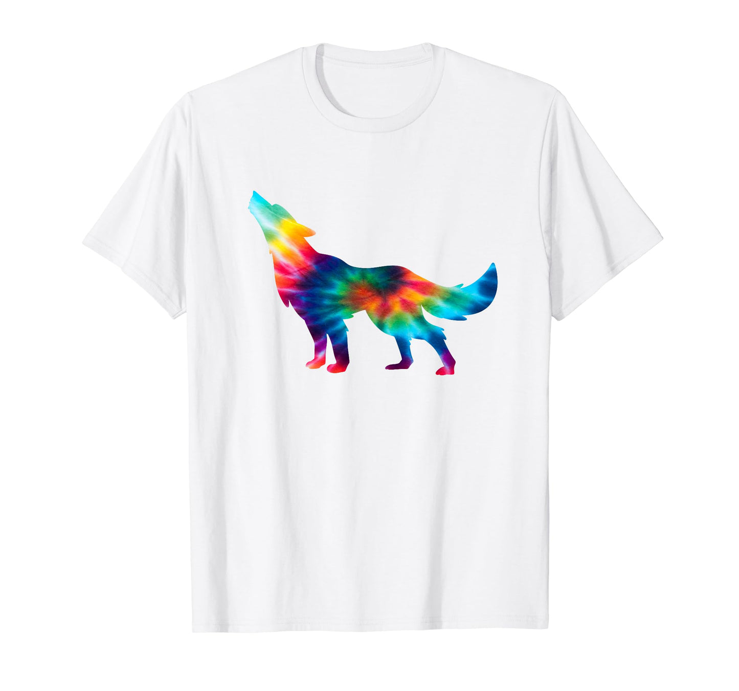 Funny Wolf Tie Dye Psychedelic T-Shirt - Casual Everyday Wear Unisex - T-Shirt, Sweatshirt, Hoodie
