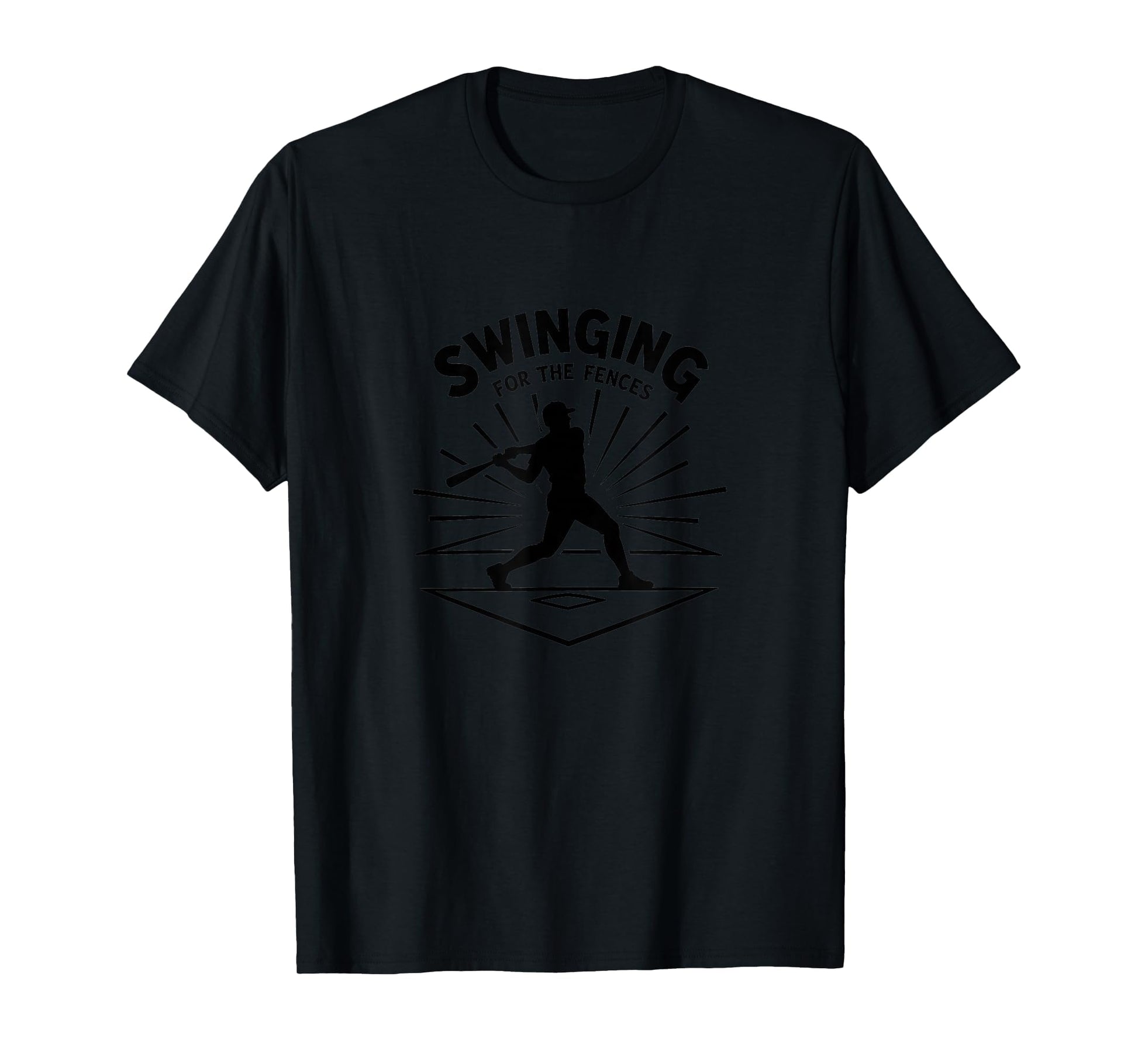 Baseball Swinging Fences Home Run T-Shirt - Novelty Apparel for Adults - T-Shirt, Sweatshirt, Hoodie