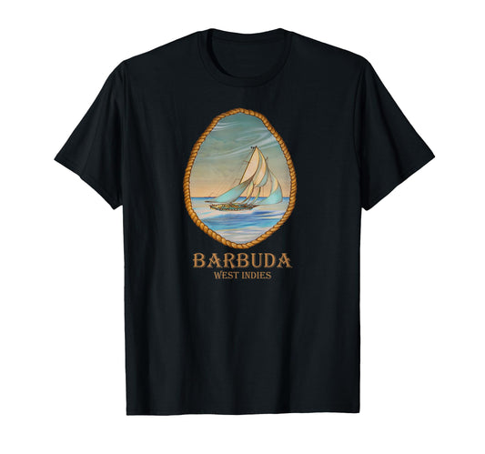 Barbuda West Indies Sailboat T-Shirt - Fun Novelty Design Men Women - T-Shirt, Sweatshirt, Hoodie