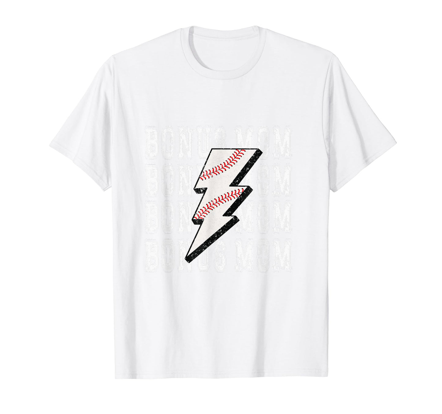 Baseball Bonus Mom Lightning Bolt T-Shirt - Trendy Graphic Unisex - T-Shirt, Sweatshirt, Hoodie