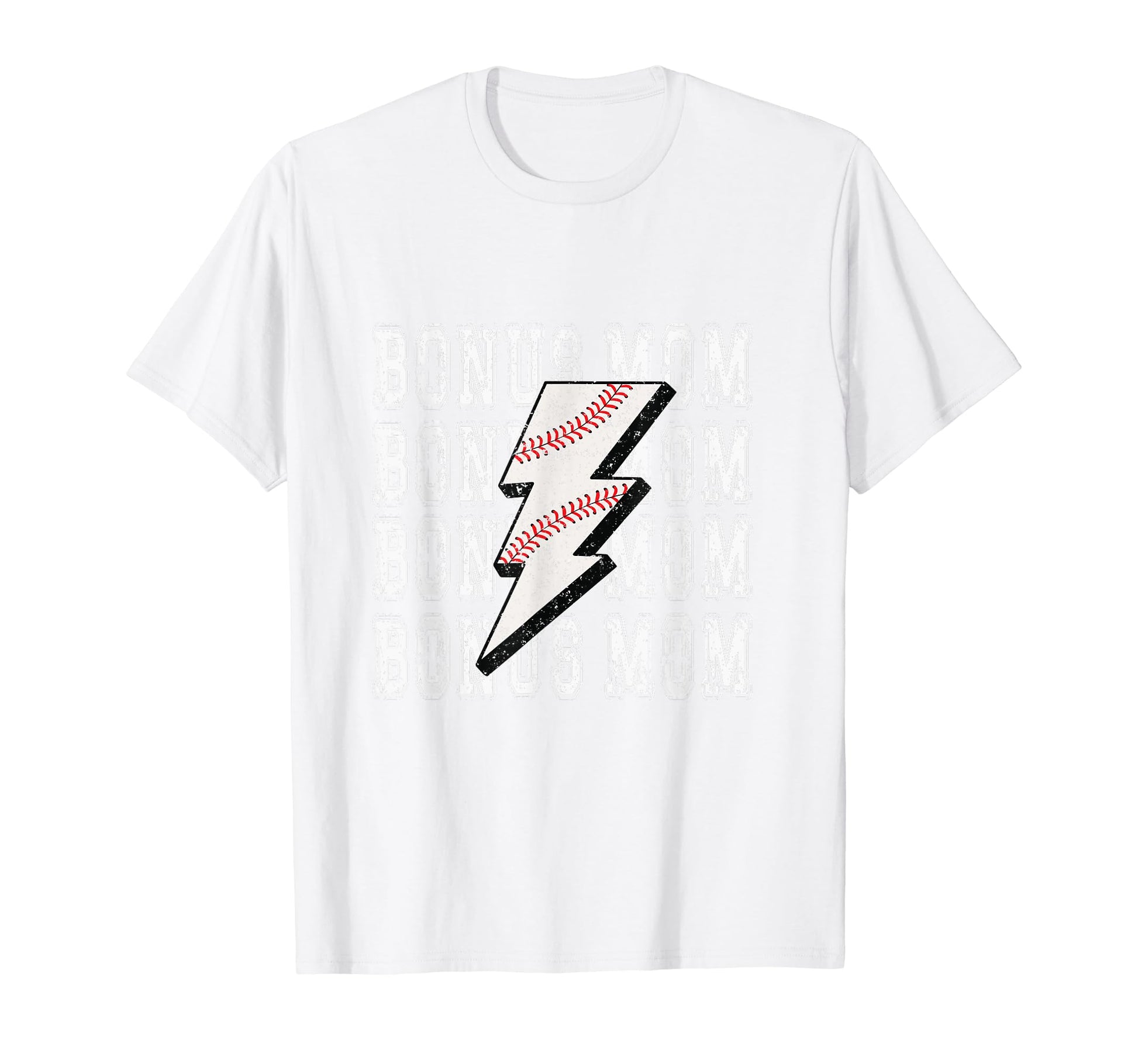 Baseball Bonus Mom Lightning Bolt T-Shirt - Trendy Graphic Unisex - T-Shirt, Sweatshirt, Hoodie
