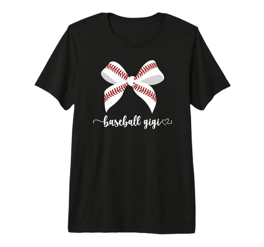 Baseball Gigi Grandma Coquette Baseball T-Shirt - Graphic Print Men Women - T-Shirt, Sweatshirt, Hoodie