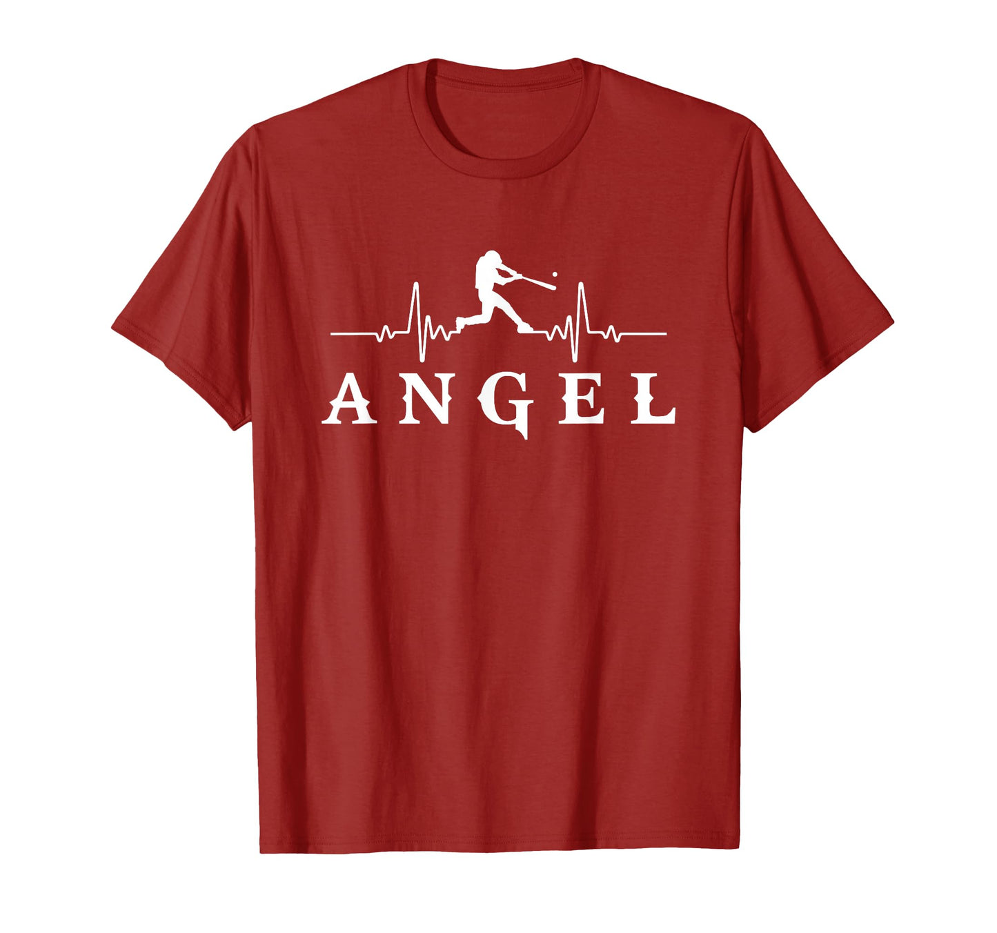Angel Baseball Heartbeat Baseball T-Shirt - Custom Art Print for Adults - T-Shirt, Sweatshirt, Hoodie