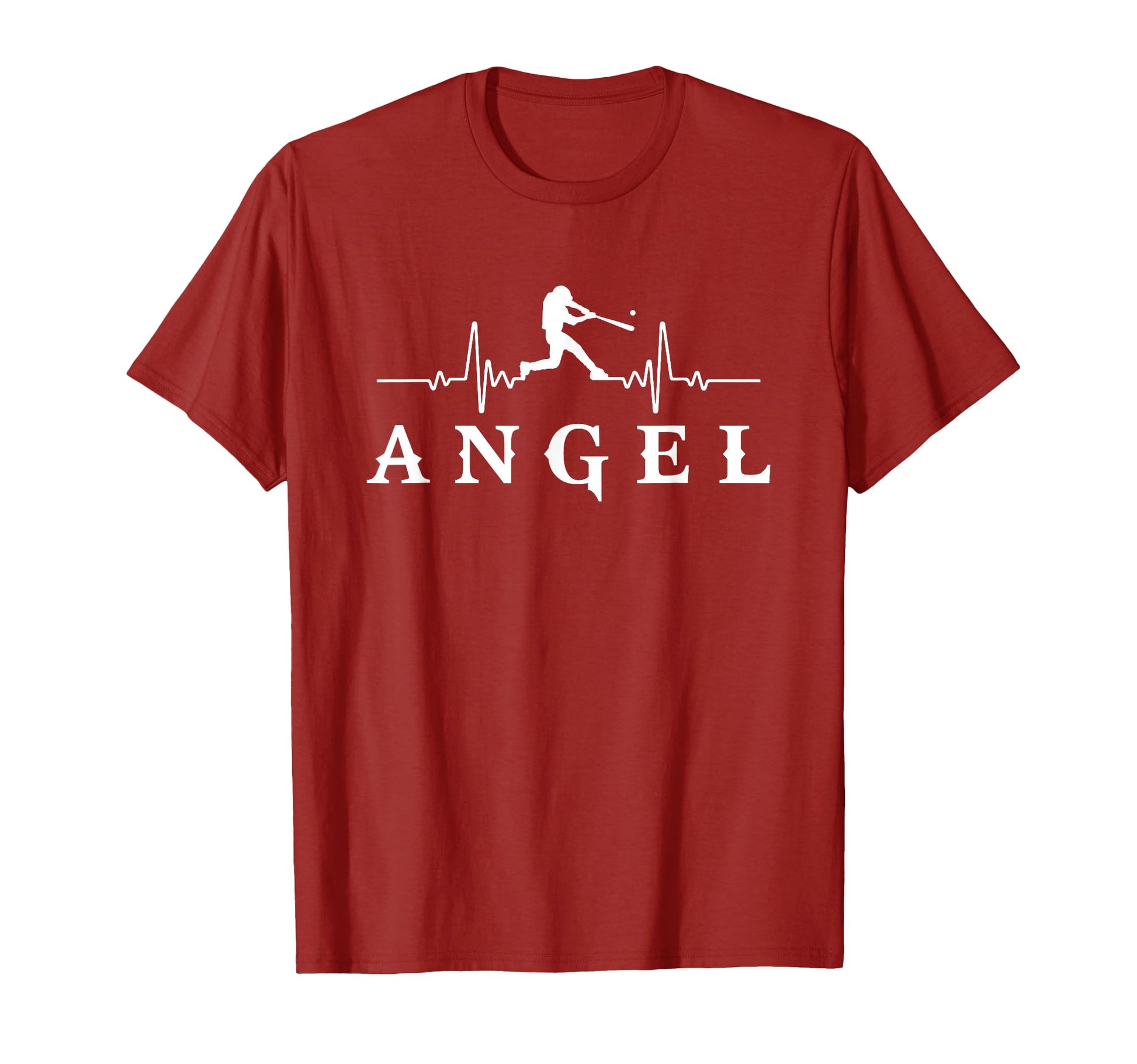 Angel Baseball Heartbeat Baseball T-Shirt - Custom Art Print for Adults - T-Shirt, Sweatshirt, Hoodie