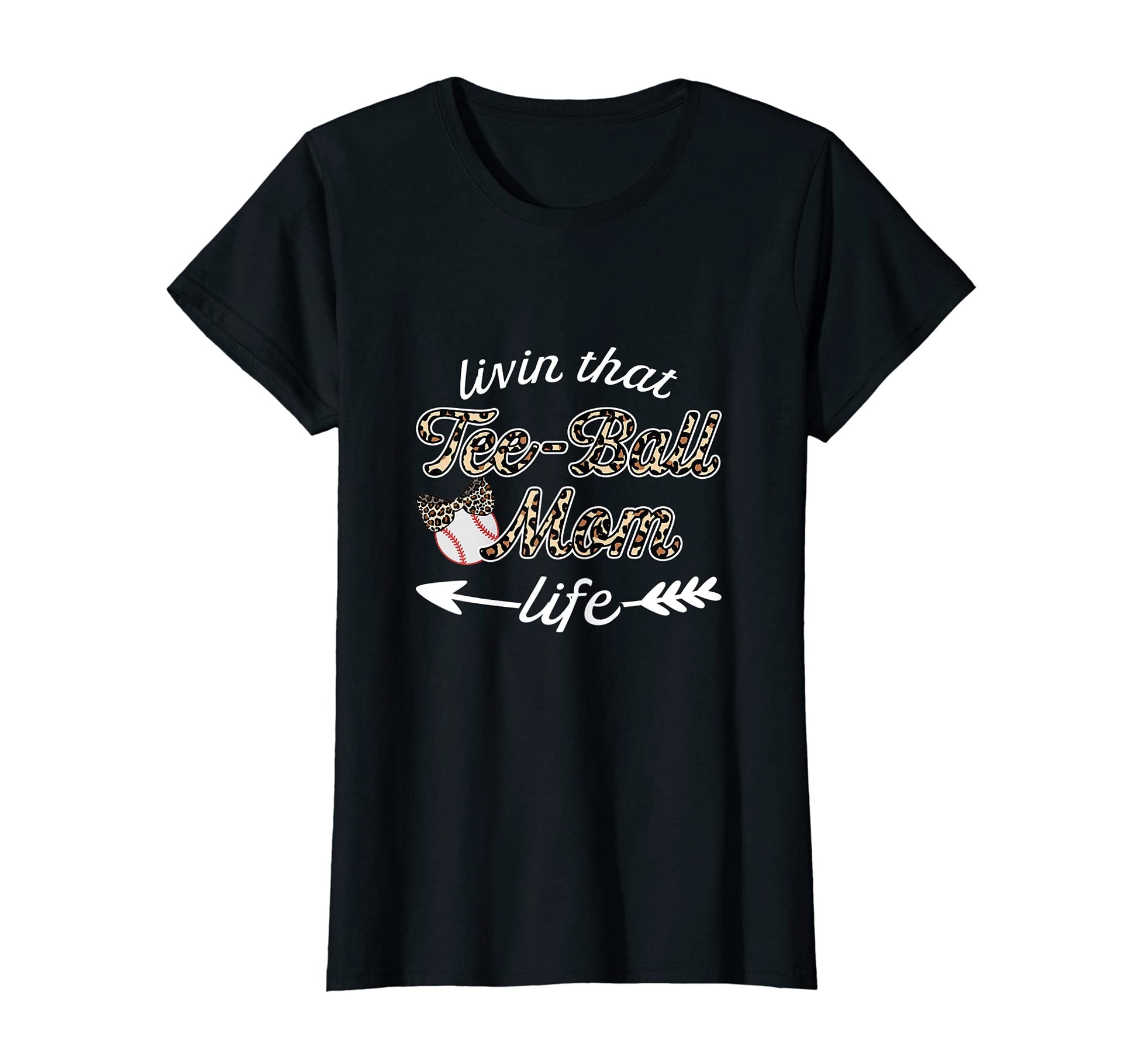 Womens Teeball Mom Leopard Baseball Tball T-Shirt - Trendy Graphic Unisex - T-Shirt, Sweatshirt, Hoodie